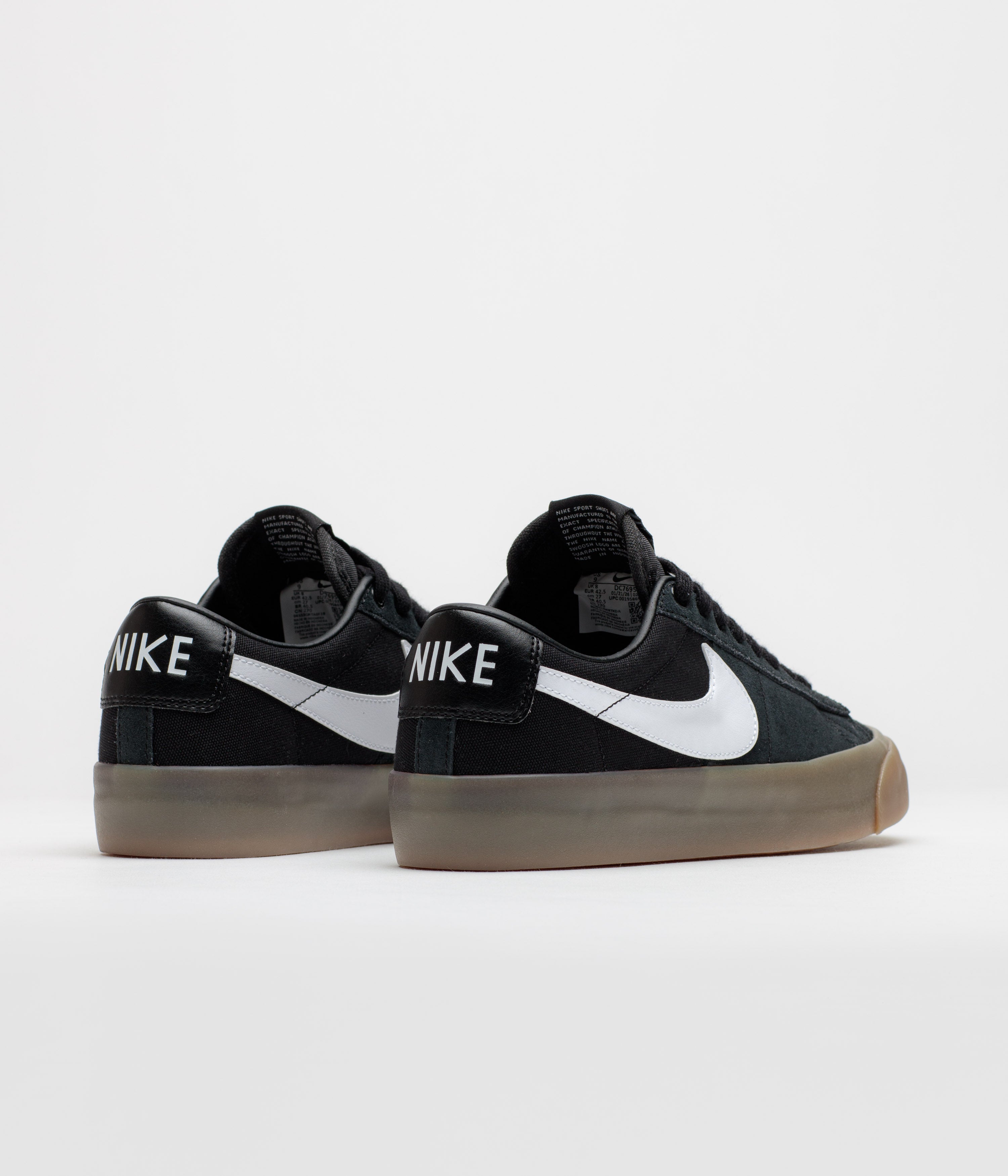 Nike SB Blazer Low Pro GT Shoes - Black / White - Black - White