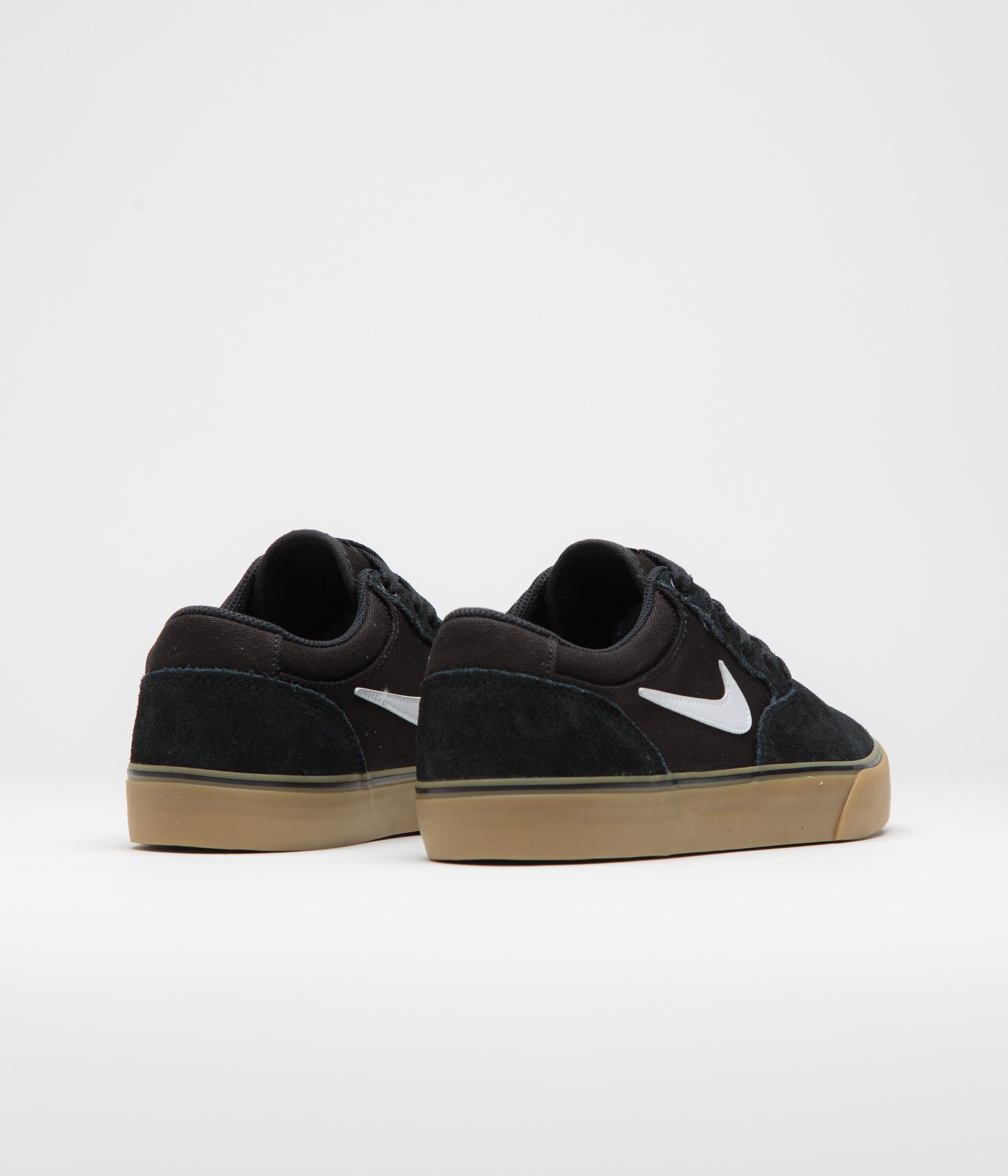 Nike SB Chron 2 Shoes - Black / White - Black - Gum Light Brown