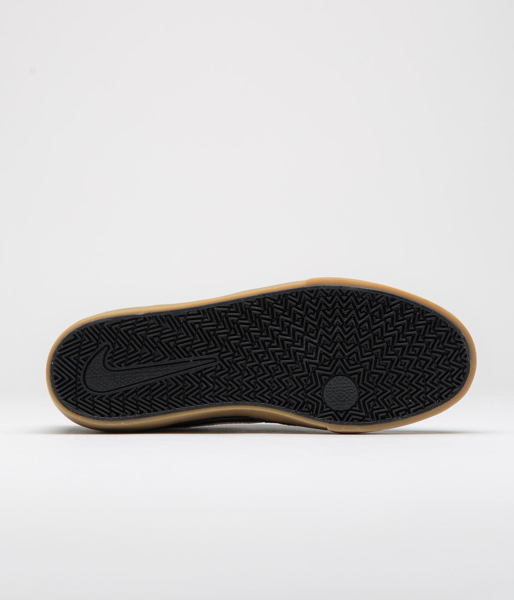 Nike SB Chron 2 Shoes - Black / White - Black - Gum Light Brown
