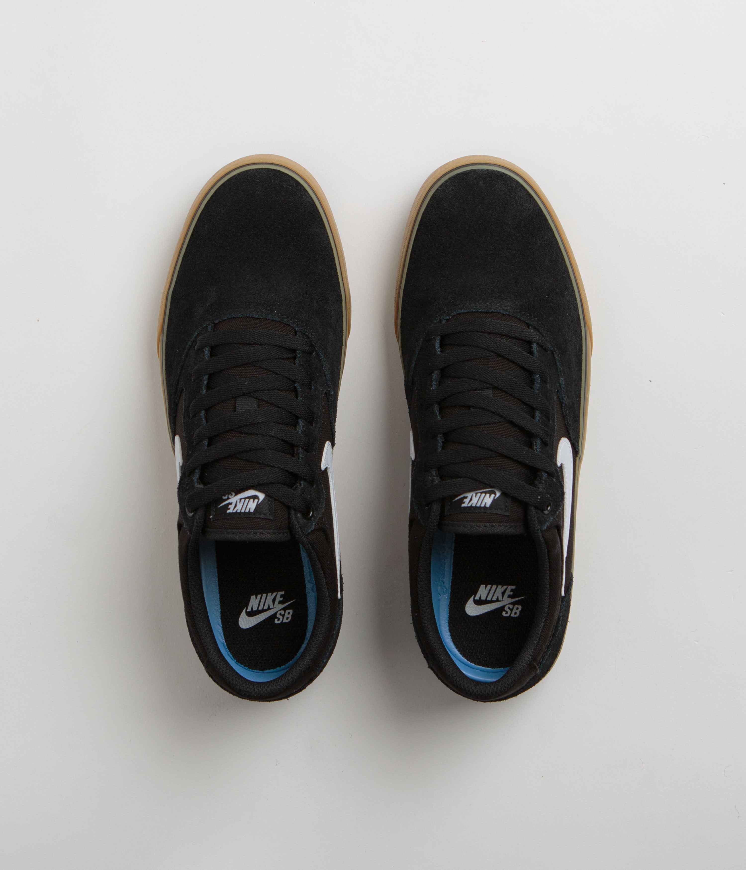 Nike SB Chron 2 Shoes - Black / White - Black - Gum Light Brown