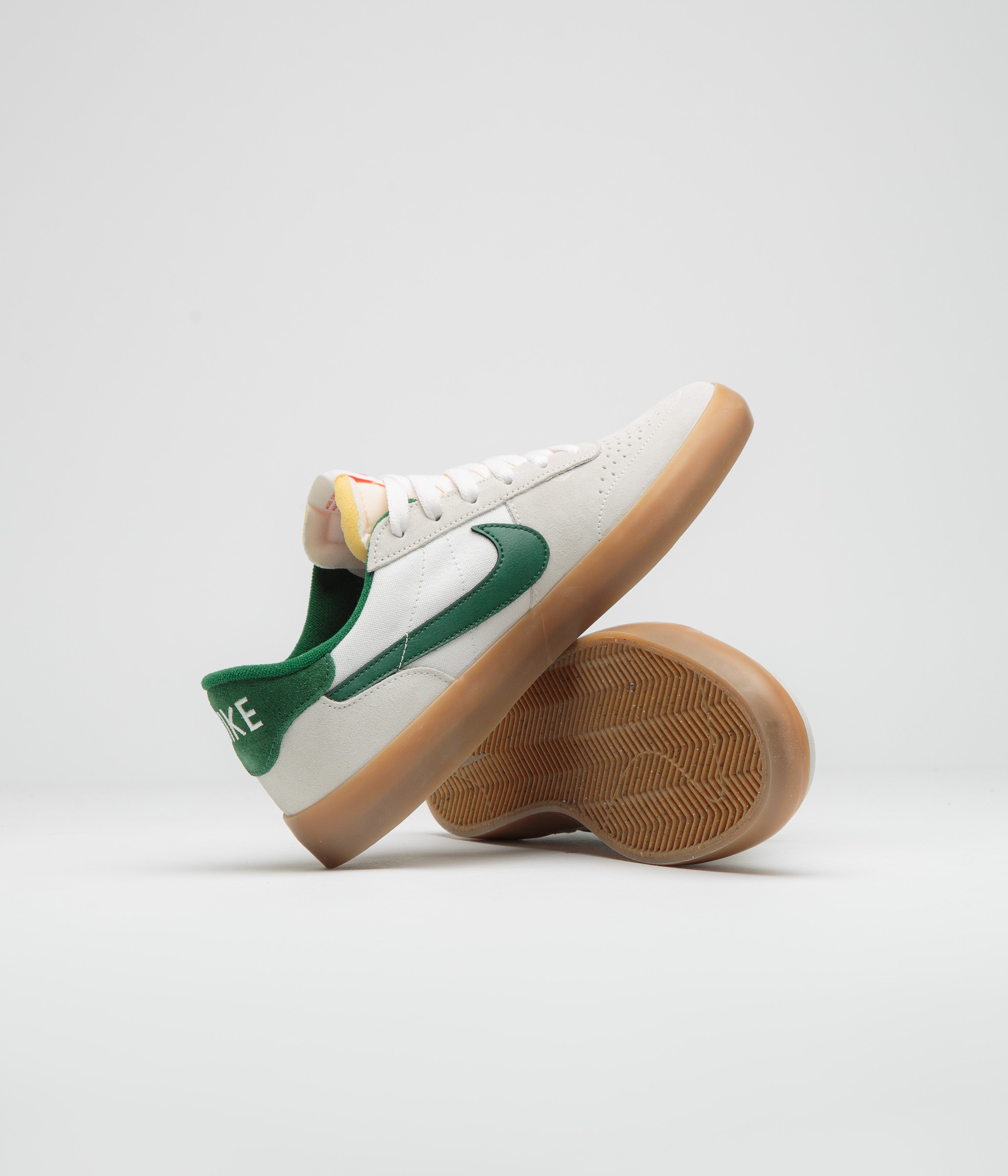 Nike SB Heritage Vulc Shoes - Sail / Gorge Green - Sail - Safety Orange
