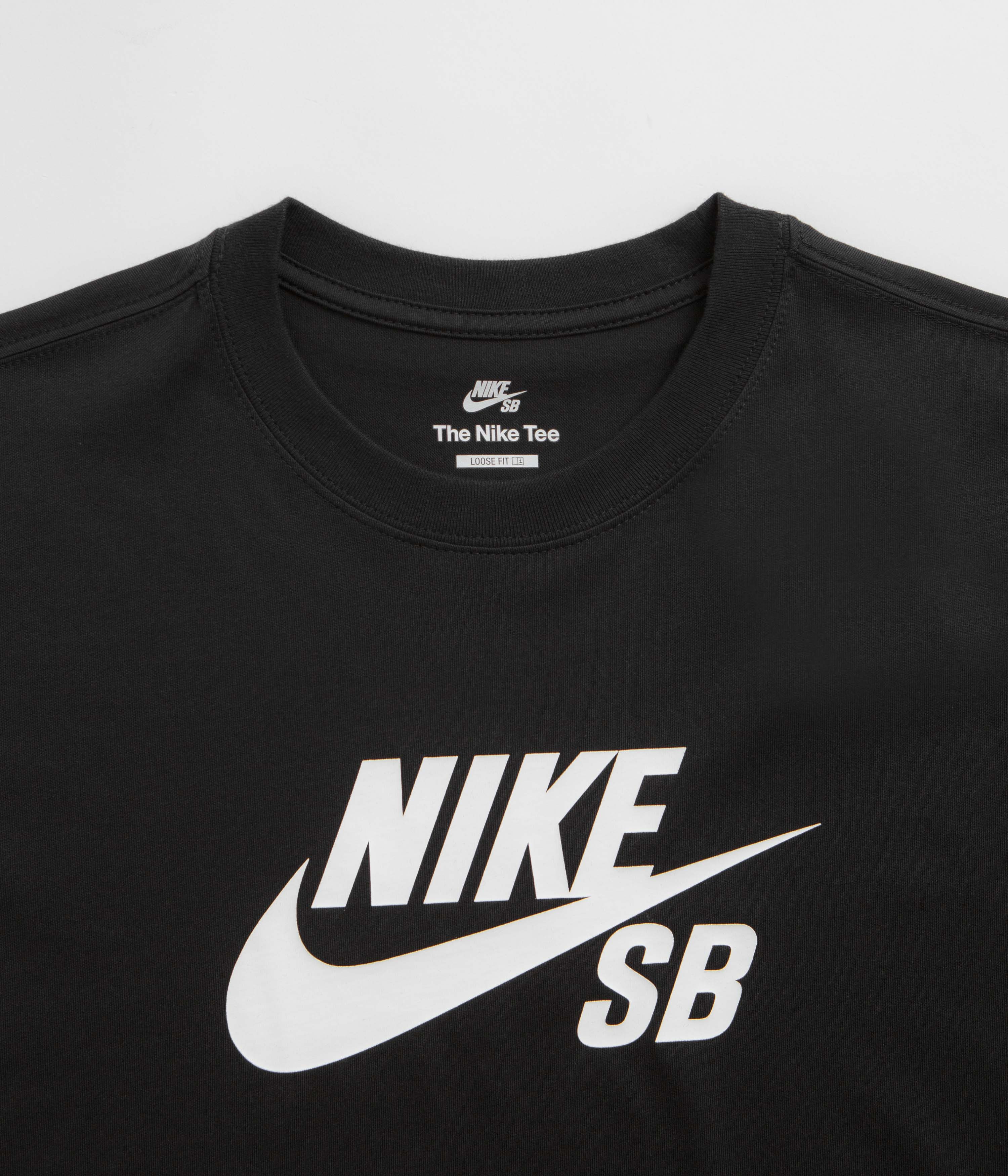 Nike SB Large Logo T-Shirt - Black / White