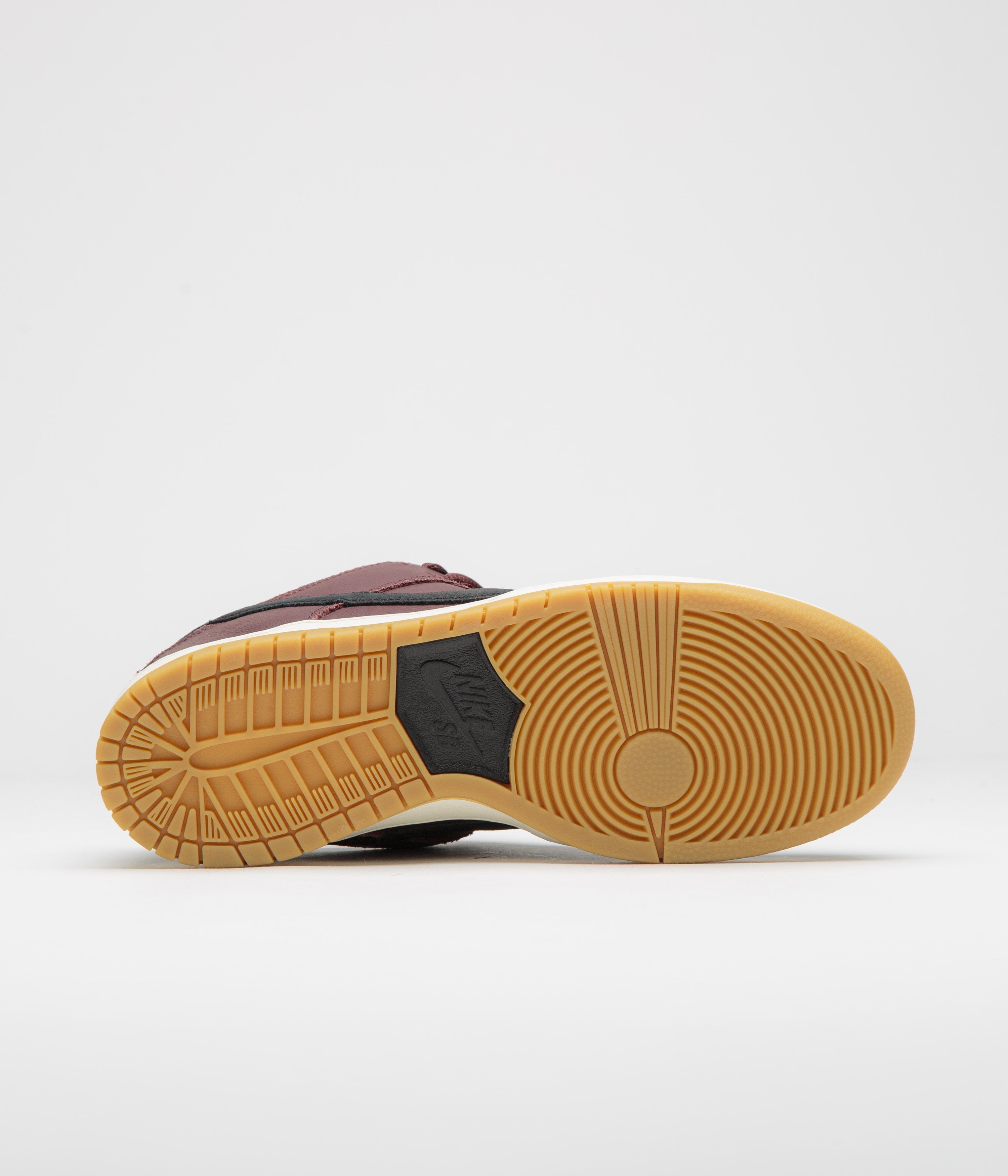 Nike SB Orange Label Dunk Low Pro Shoes - Burgundy Crush / Black - Mystic Dates - Sail