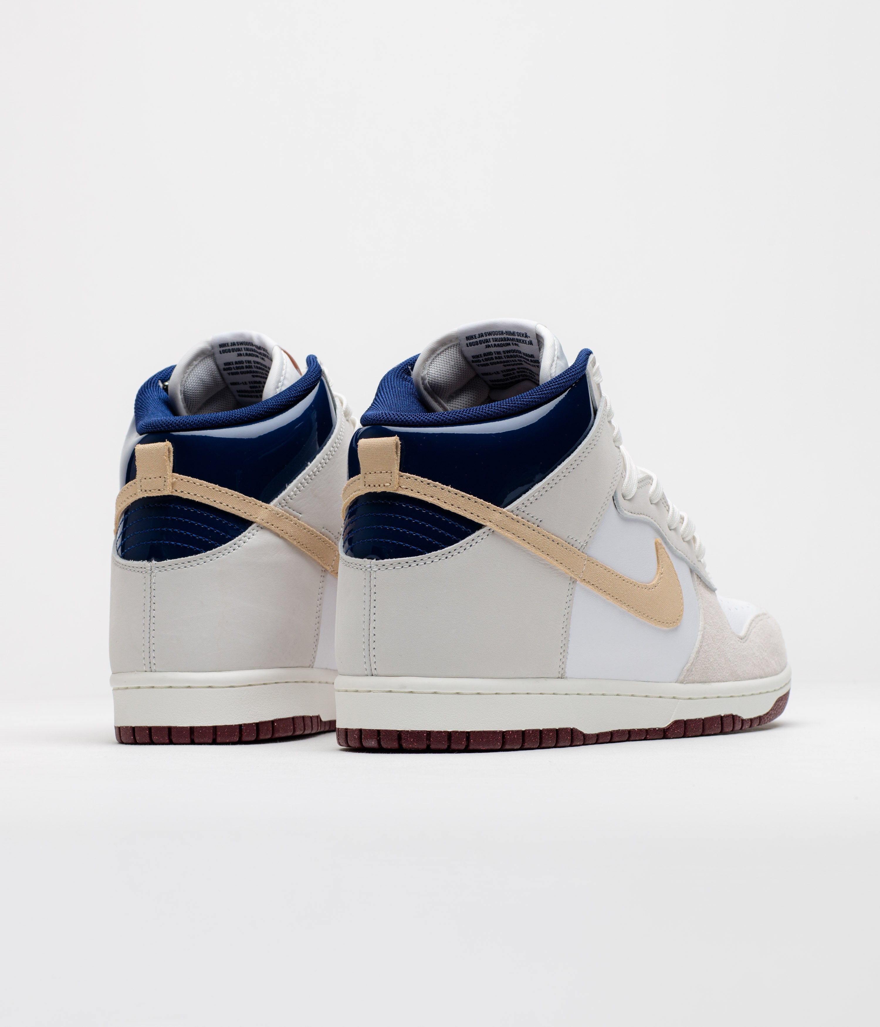 Nike SB x Beyond Dunk High Pro Shoes - White / Ivory - Sand Dune - Blue Void