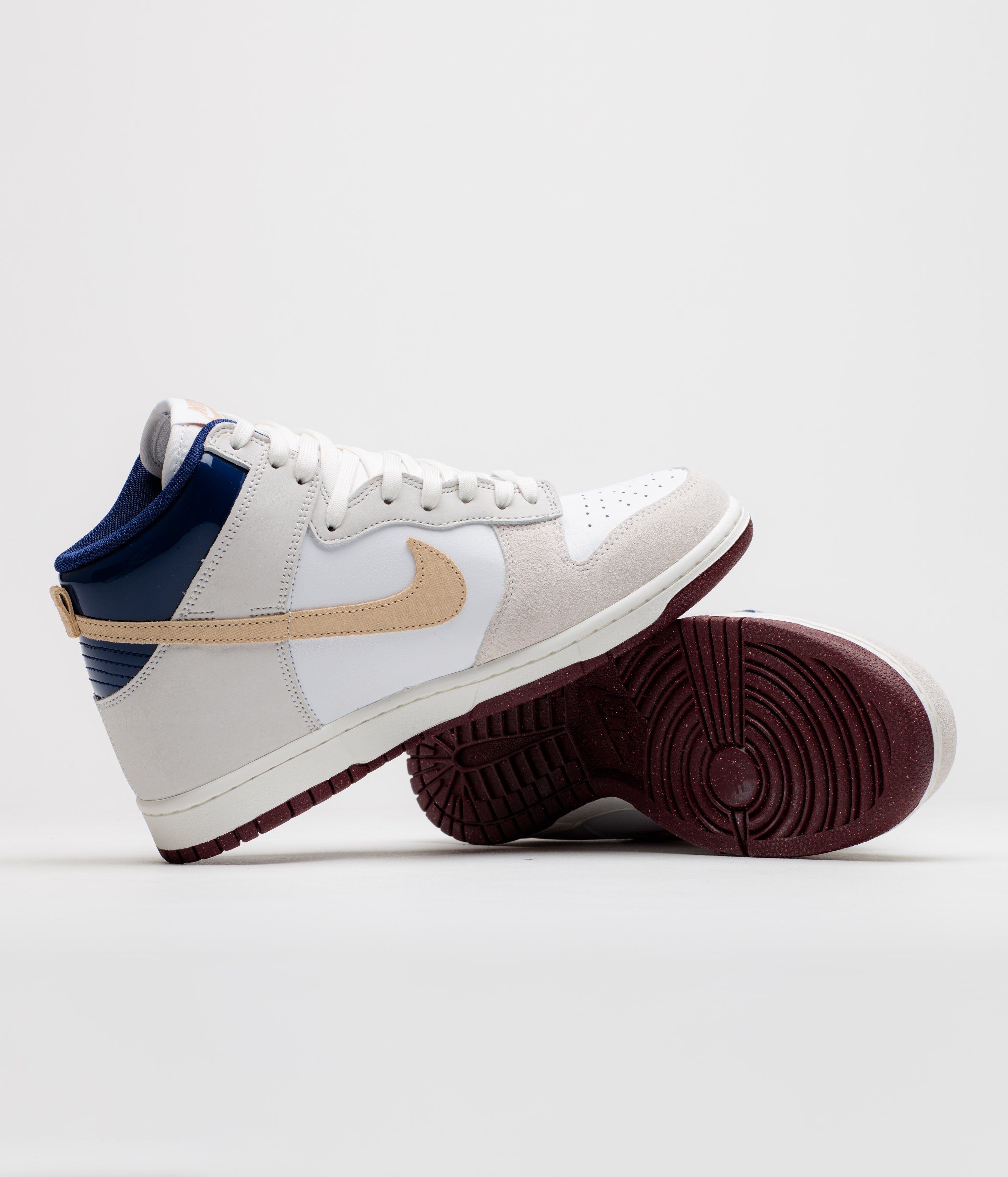 Nike SB x Beyond Dunk High Pro Shoes - White / Ivory - Sand Dune - Blue Void