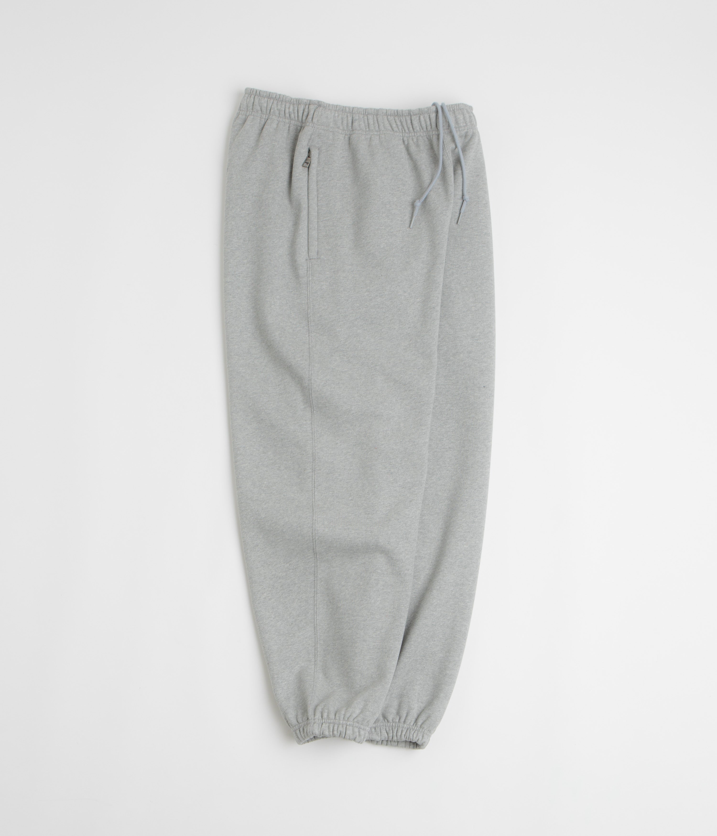 Nike Solo Swoosh Cuffed Sweatpants - Dark Grey Heather / Light Smoke Grey / White