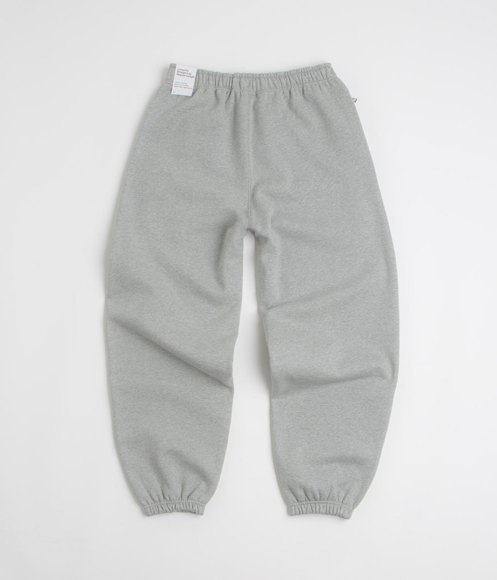 Nike Solo Swoosh Cuffed Sweatpants - Dark Grey Heather / Light Smoke Grey / White