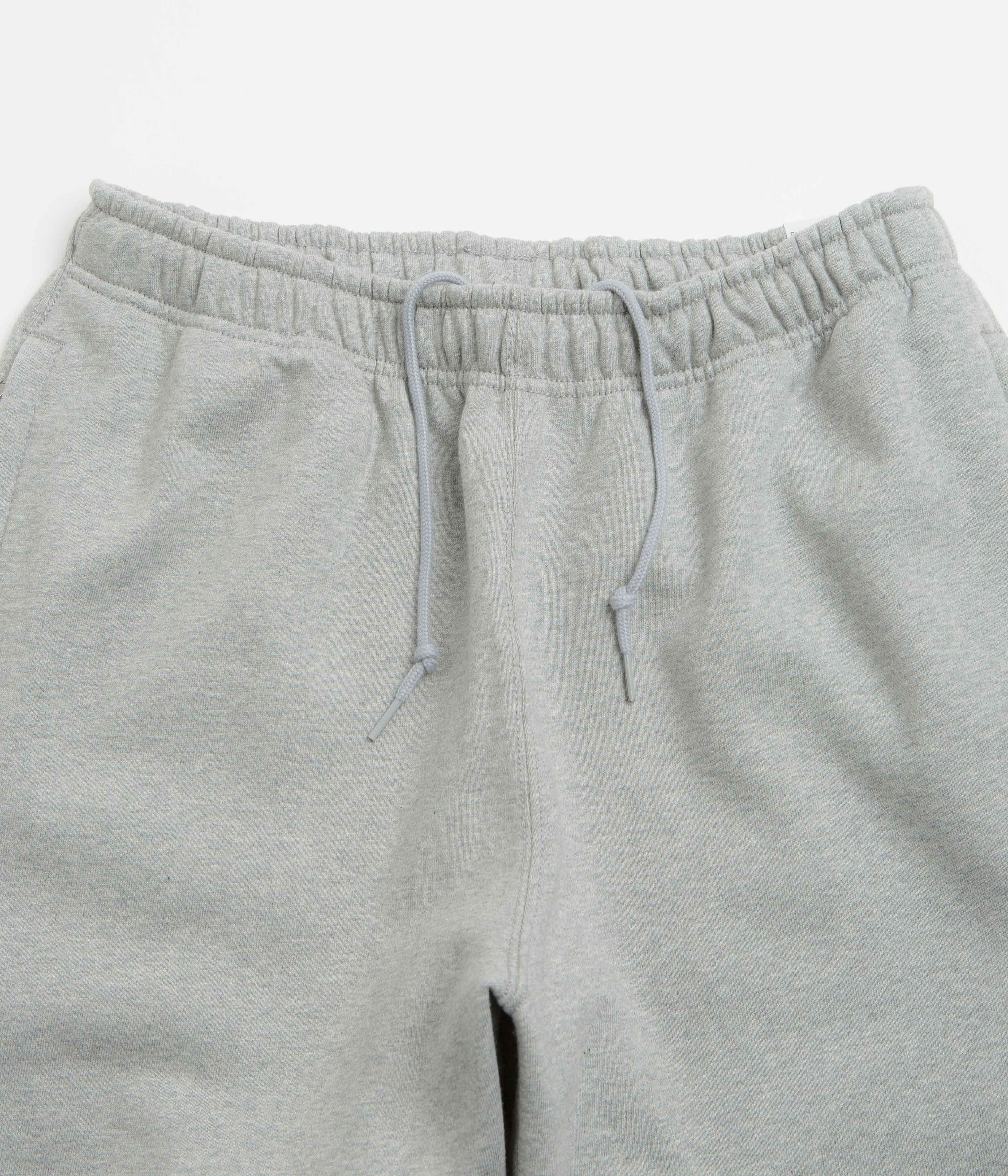 Nike Solo Swoosh Cuffed Sweatpants - Dark Grey Heather / Light Smoke Grey / White