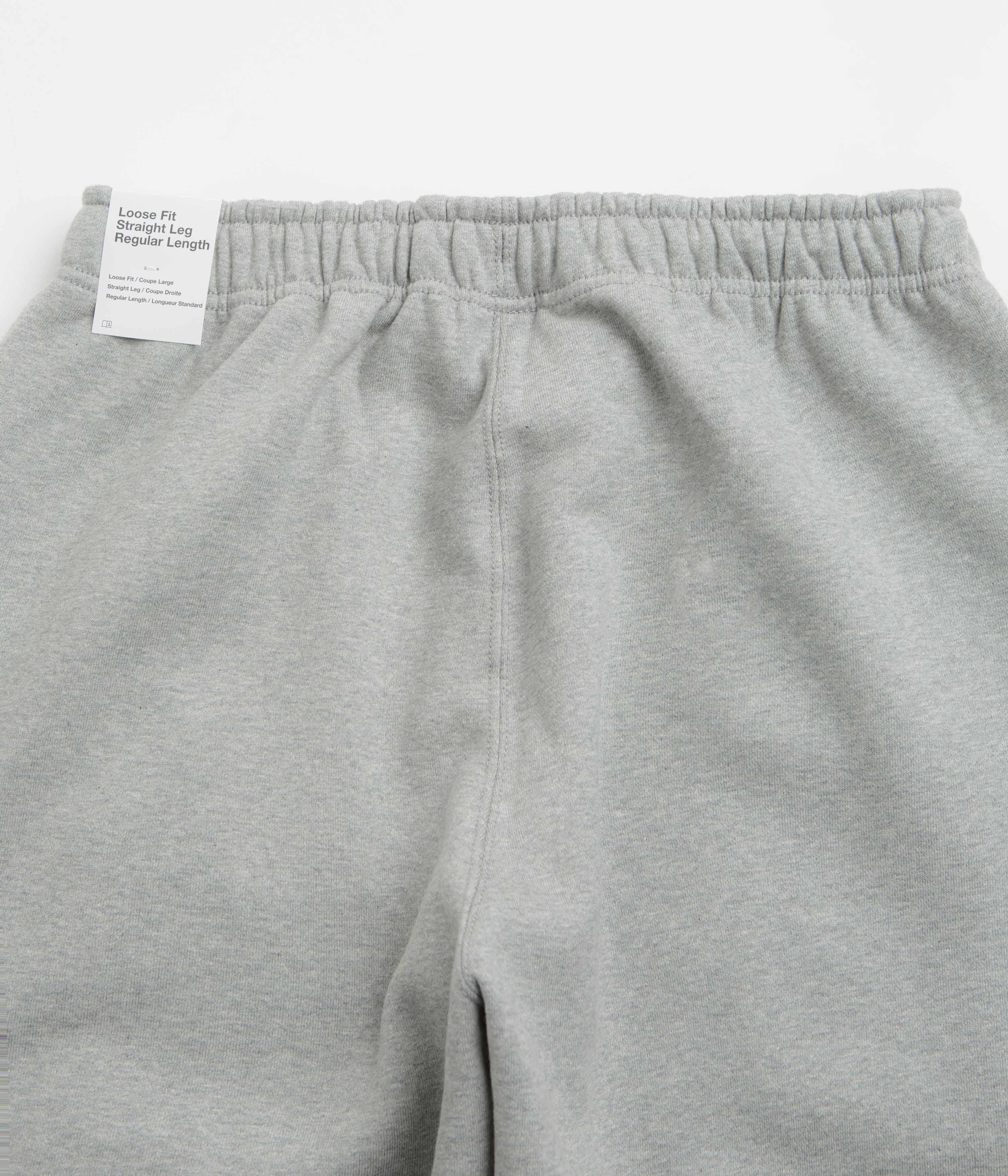 Nike Solo Swoosh Cuffed Sweatpants - Dark Grey Heather / Light Smoke Grey / White