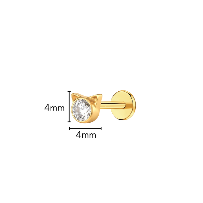 Nine Lives Flat Back Stud