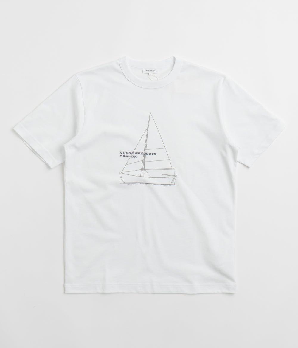 Norse Projects Holger Organic Boat Print T-Shirt - White