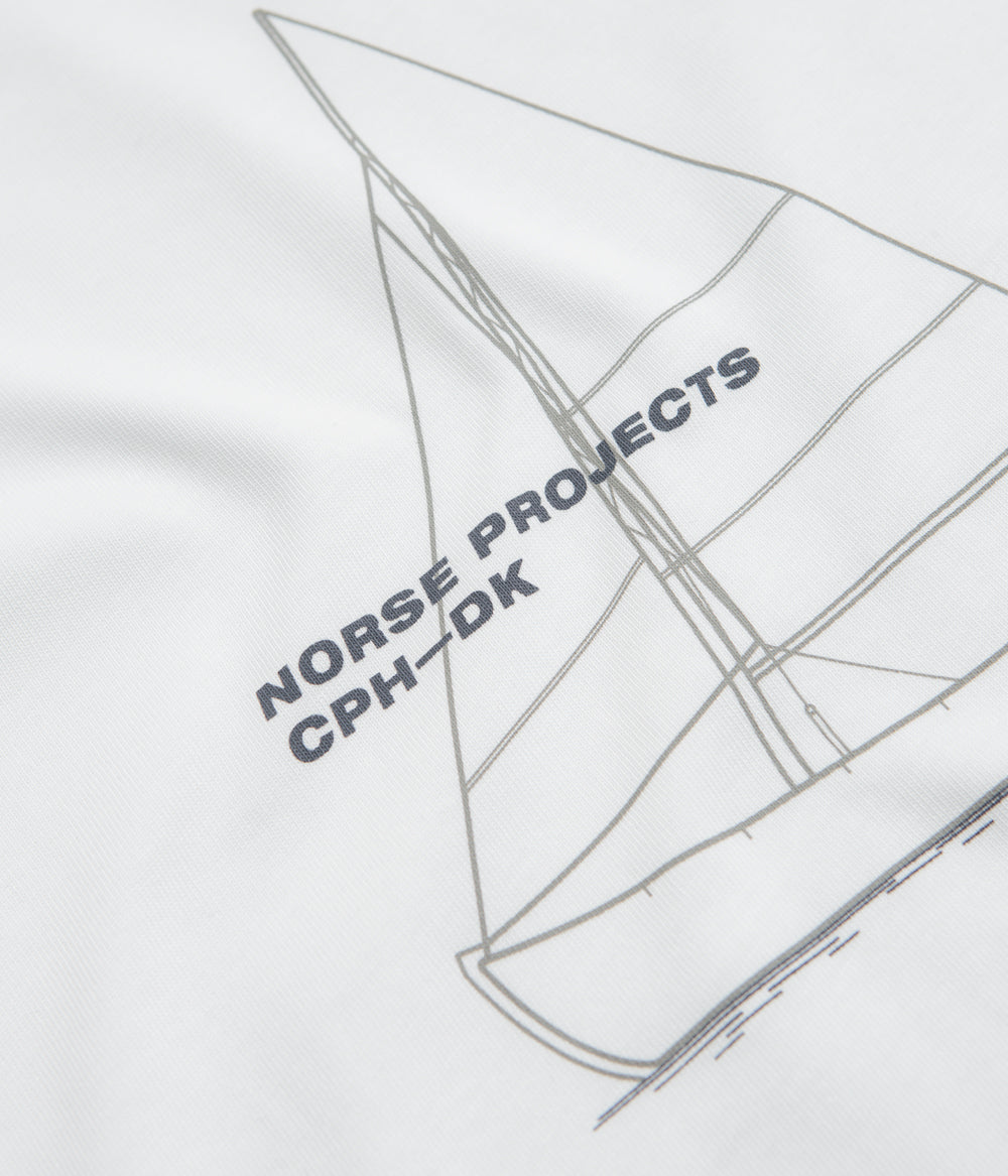Norse Projects Holger Organic Boat Print T-Shirt - White