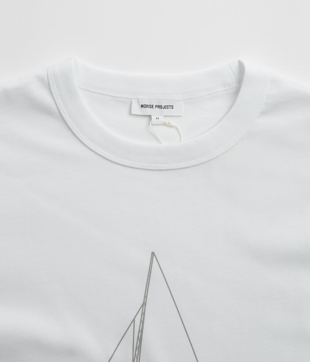 Norse Projects Holger Organic Boat Print T-Shirt - White