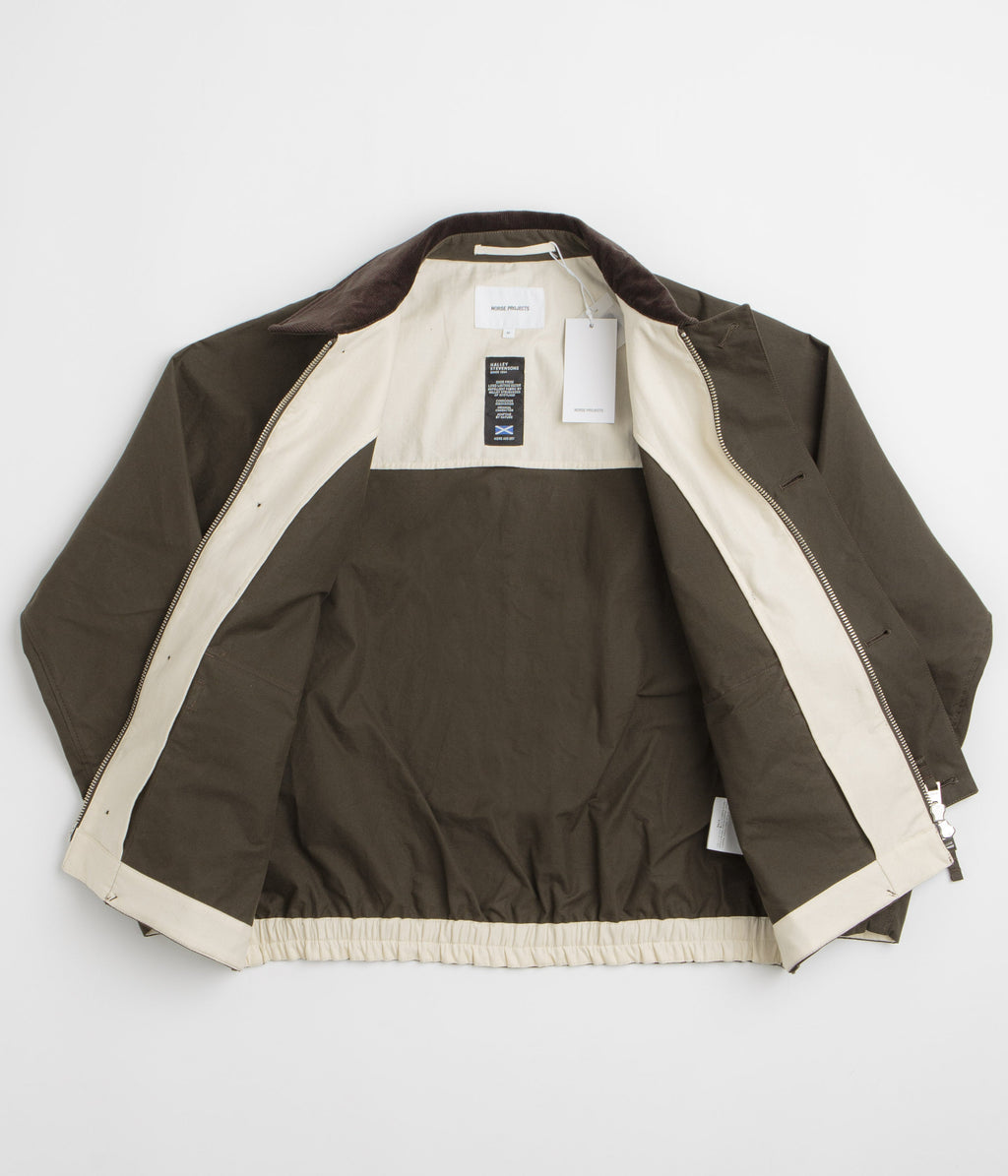 Norse Projects Holmen Wax Light Jacket - Delicioso Brown