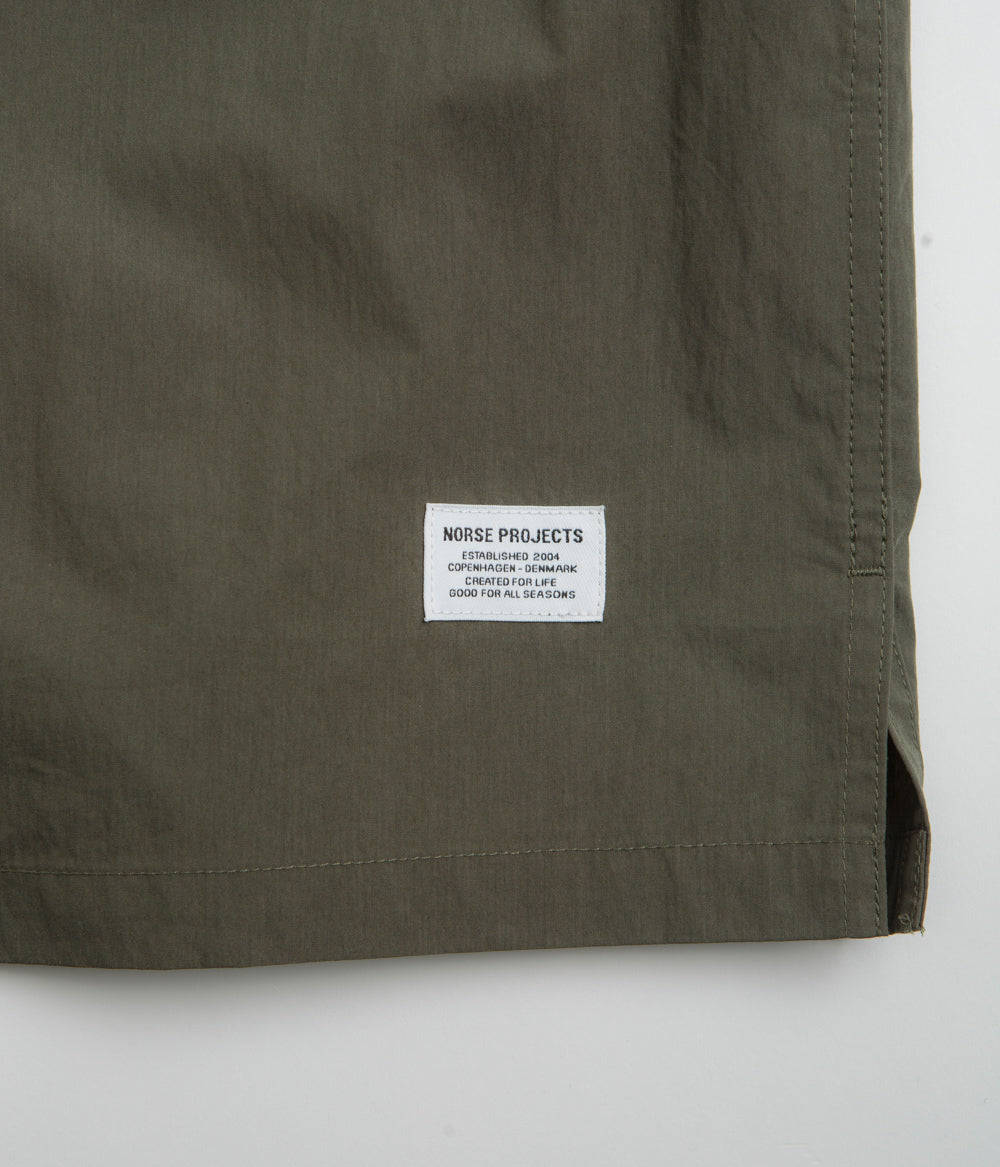 Norse Projects Ivan Tech Poplin Short Sleeve Shirt - Ivy Green