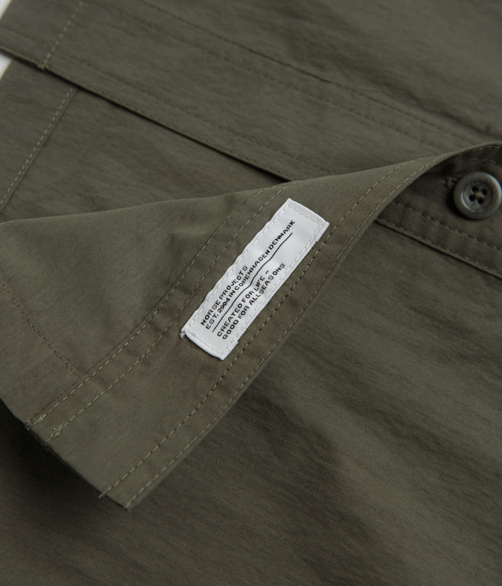 Norse Projects Ivan Tech Poplin Short Sleeve Shirt - Ivy Green
