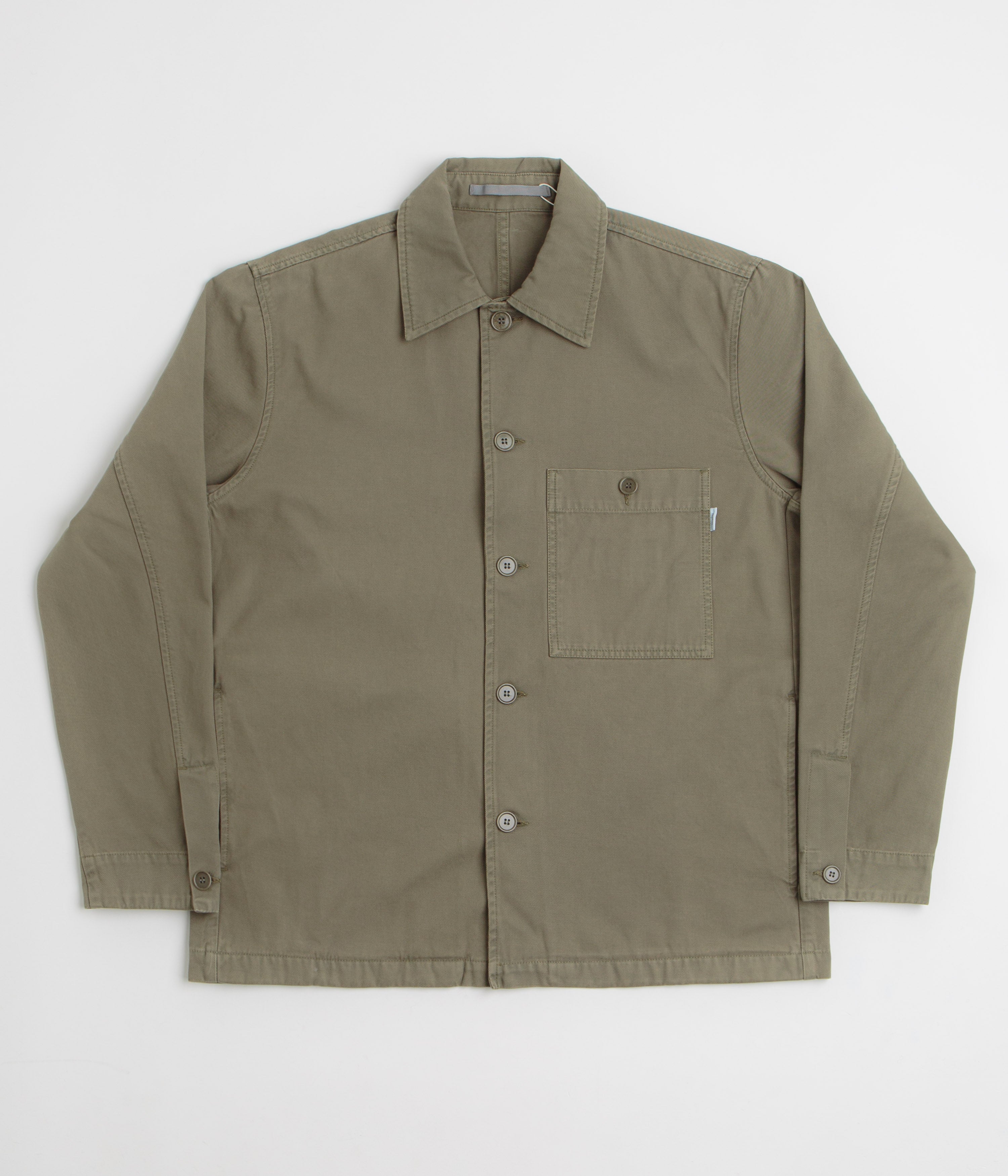 Norse Projects Standard Twill Overshirt - Sediment Green