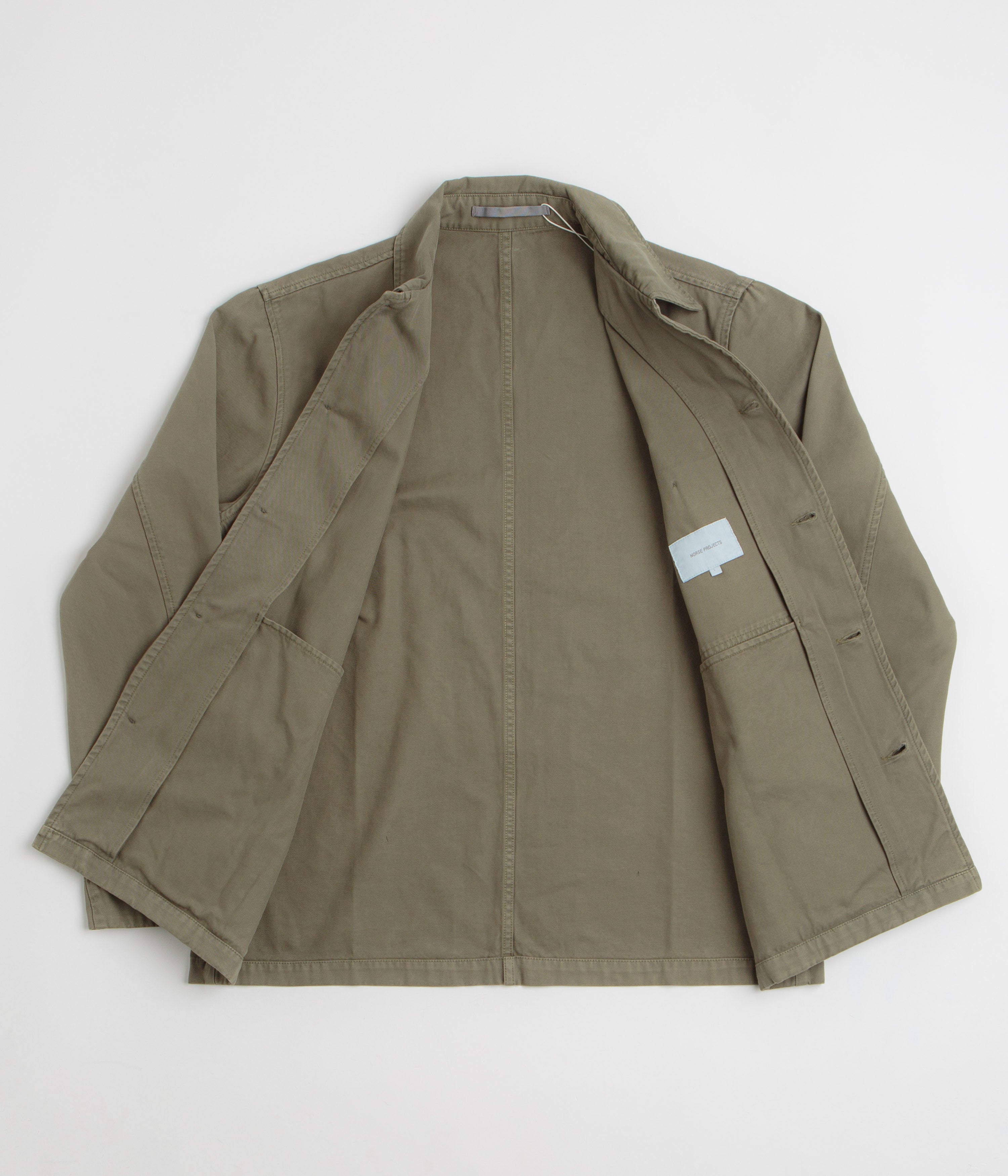 Norse Projects Standard Twill Overshirt - Sediment Green