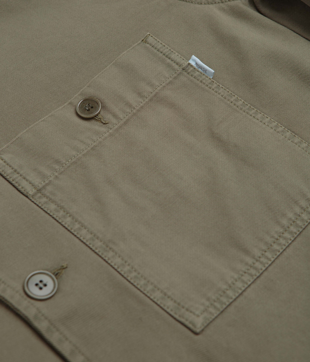 Norse Projects Standard Twill Overshirt - Sediment Green