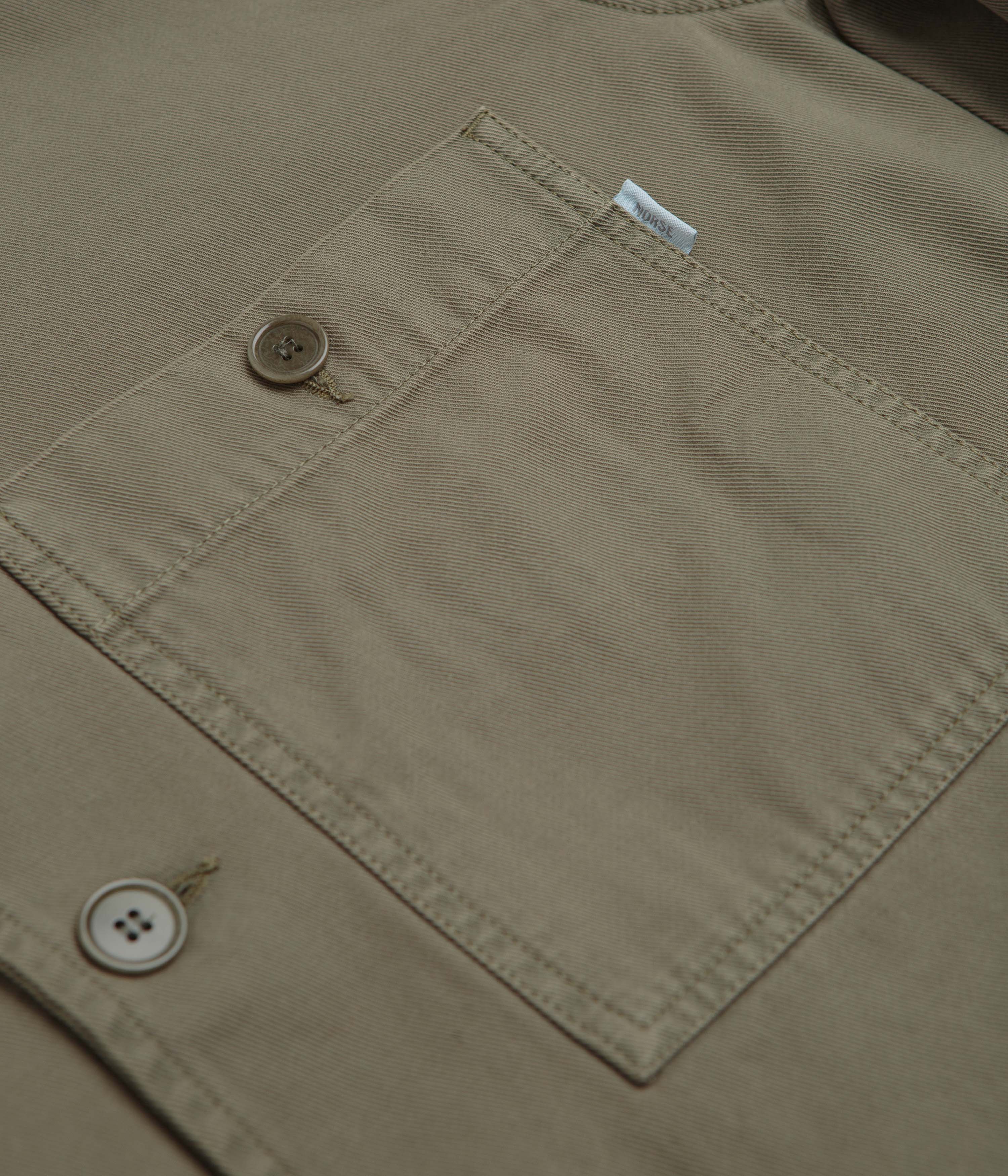 Norse Projects Standard Twill Overshirt - Sediment Green