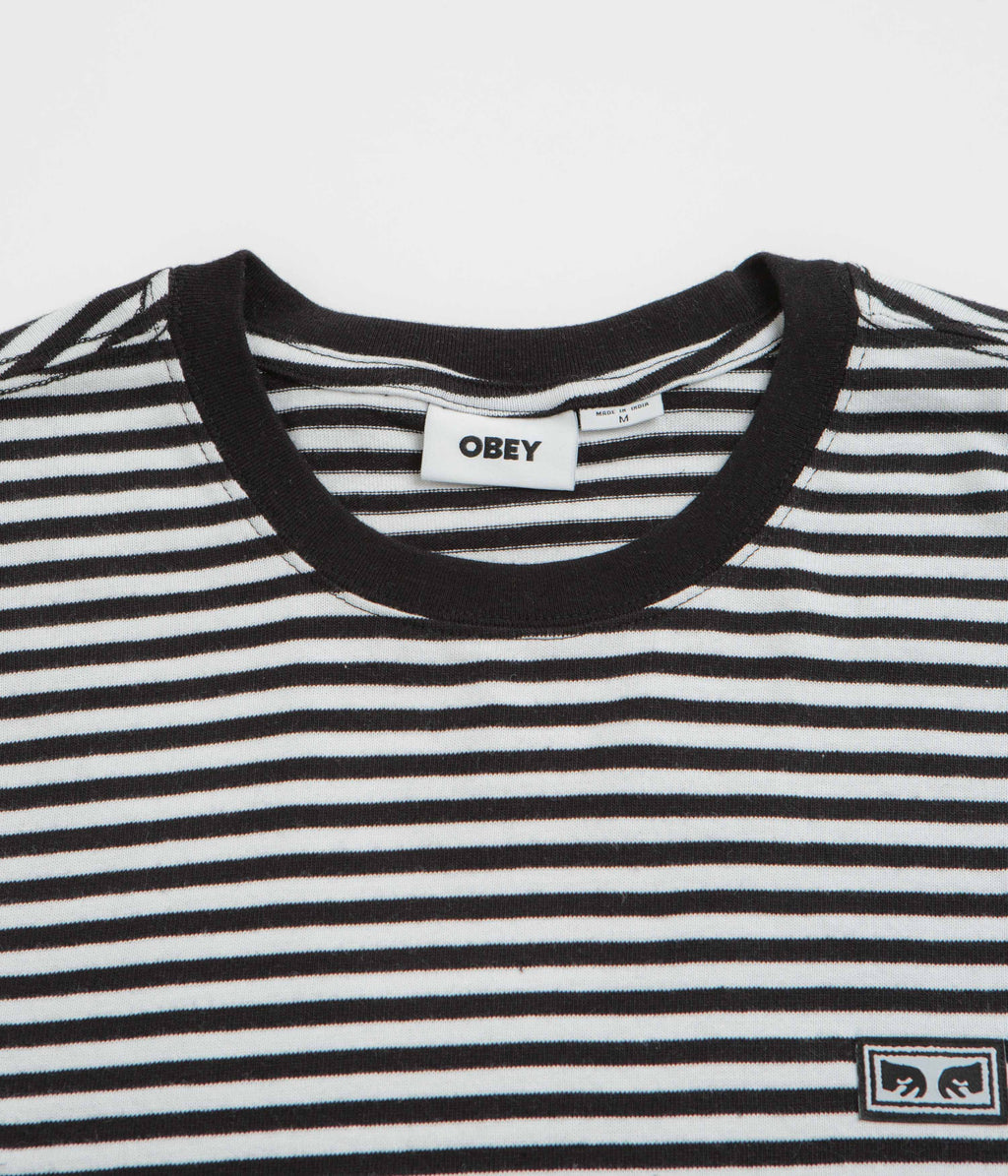Obey Established Works Eyes Stripe Long Sleeve T-Shirt - Black Multi