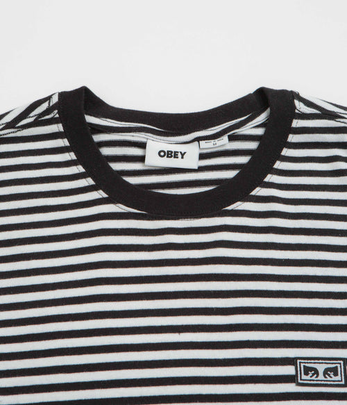 Obey Established Works Eyes Stripe Long Sleeve T-Shirt - Black Multi