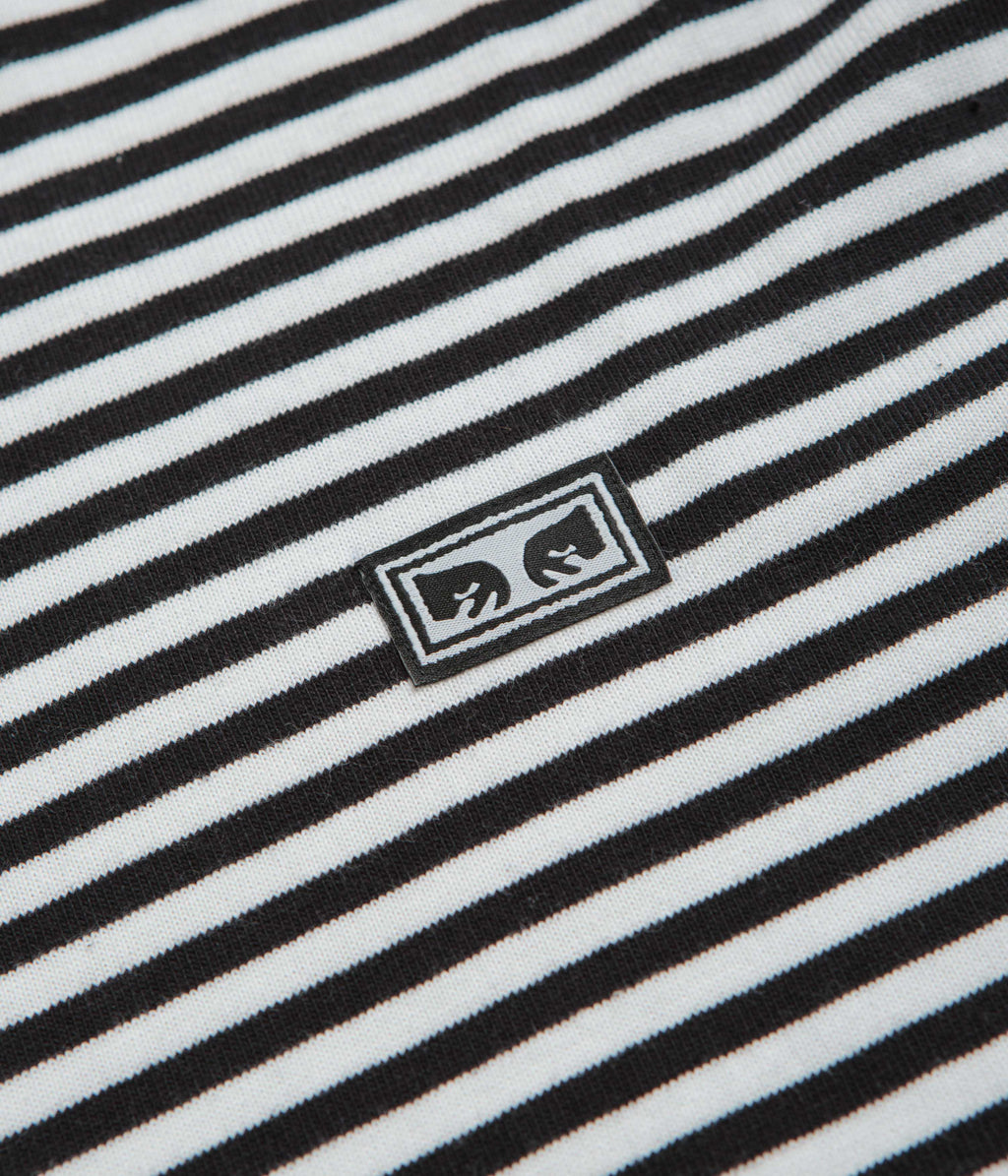 Obey Established Works Eyes Stripe Long Sleeve T-Shirt - Black Multi