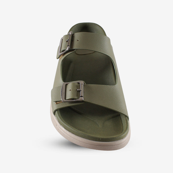Olivia Slides – Green Comfort Sandals for Women