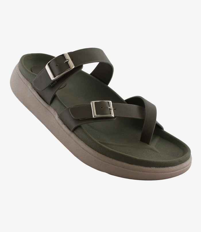 Olivia Toe Strap – Green Comfort Sandals for Women
