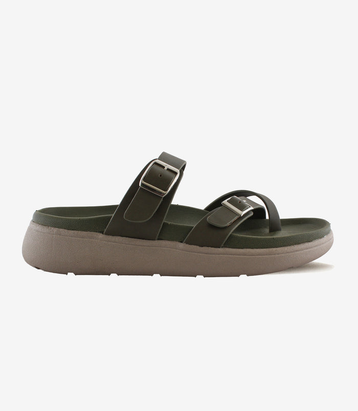 Olivia Toe Strap – Green Comfort Sandals for Women