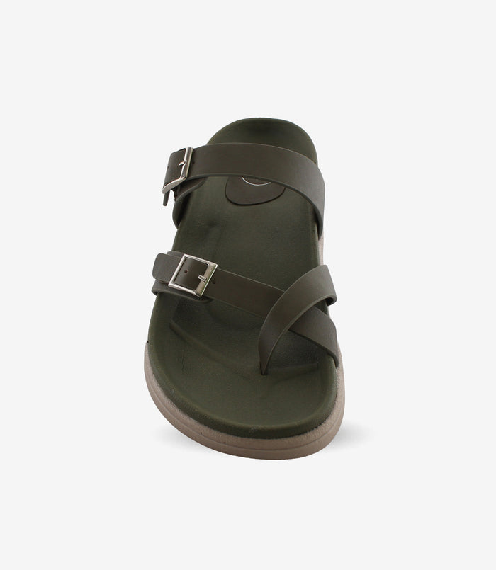 Olivia Toe Strap – Green Comfort Sandals for Women