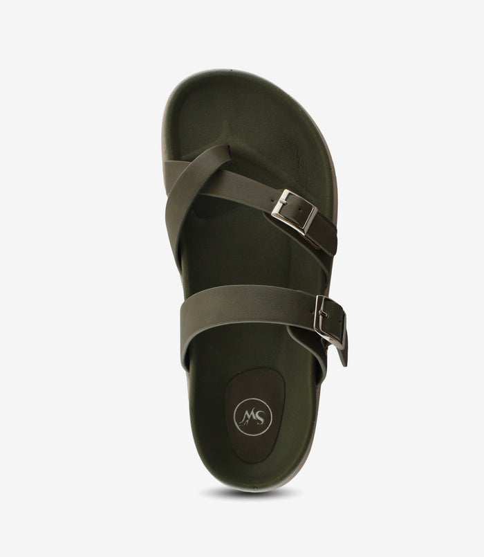 Olivia Toe Strap – Green Comfort Sandals for Women