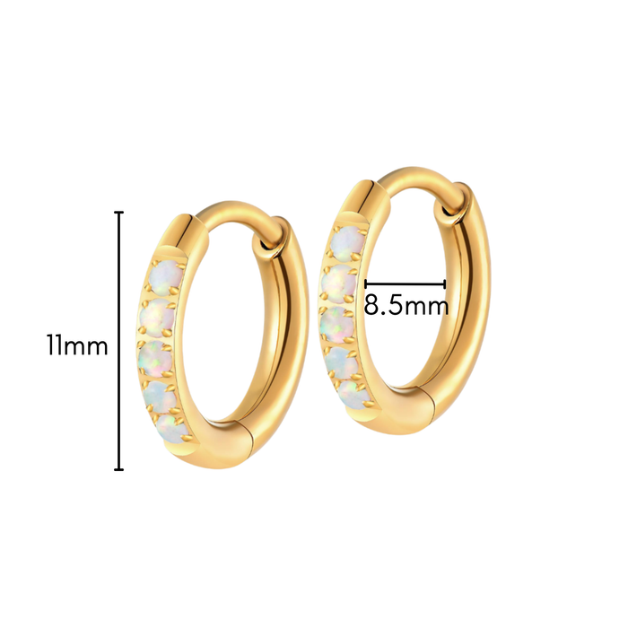 Opal Dress me up Hoops in Titanium