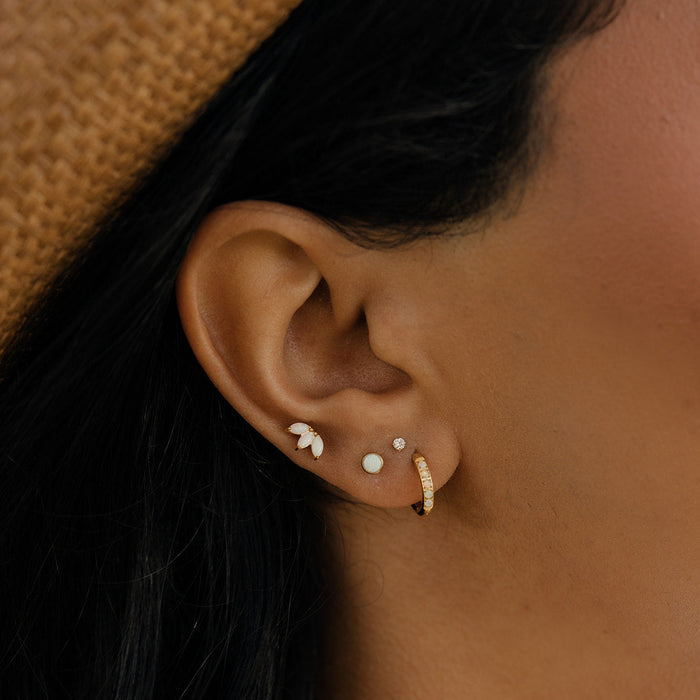Opal Dress me up Hoops in Titanium