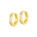 Opal Marquise Hoops in Titanium