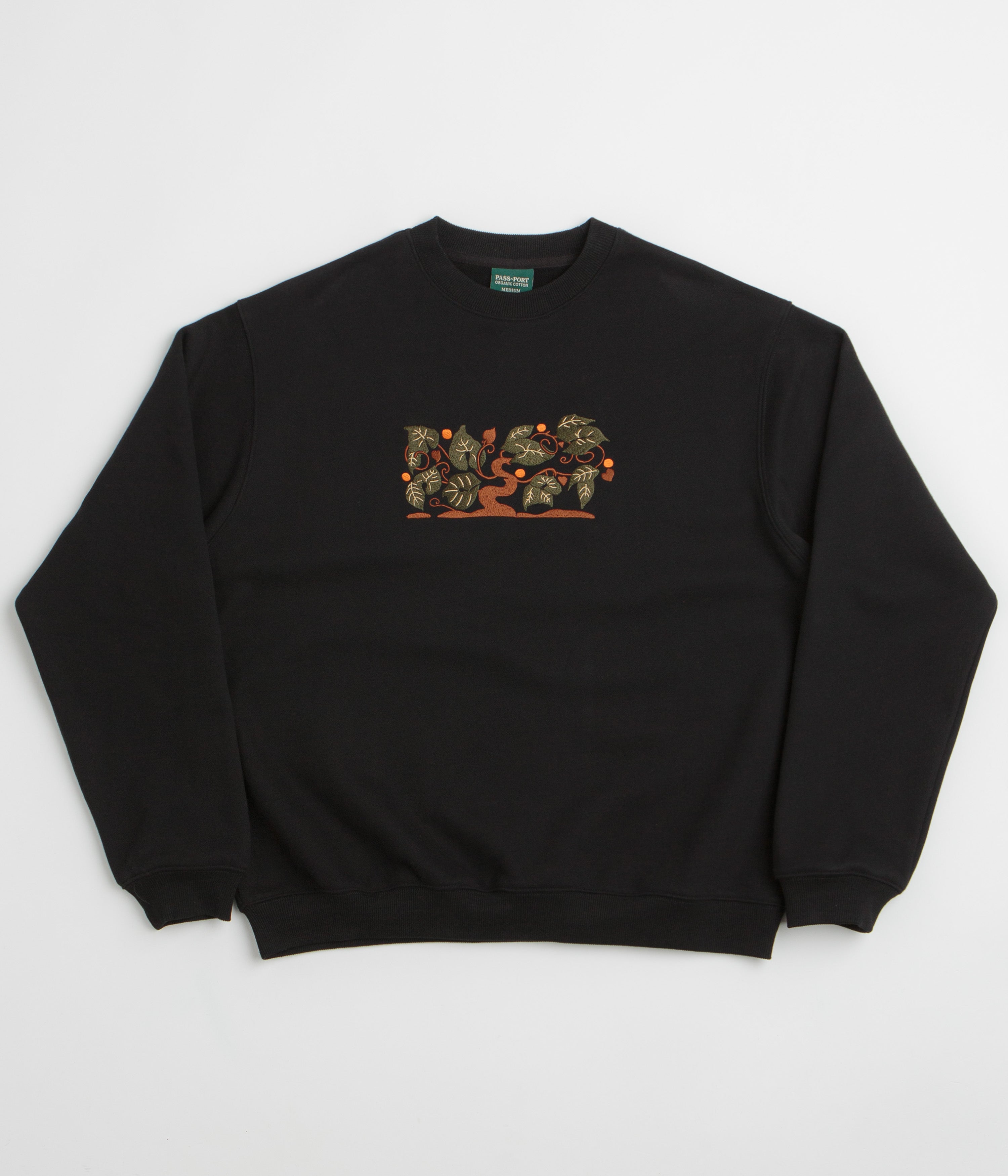 Pass Port Orchard Organic Crewneck Sweatshirt - Black