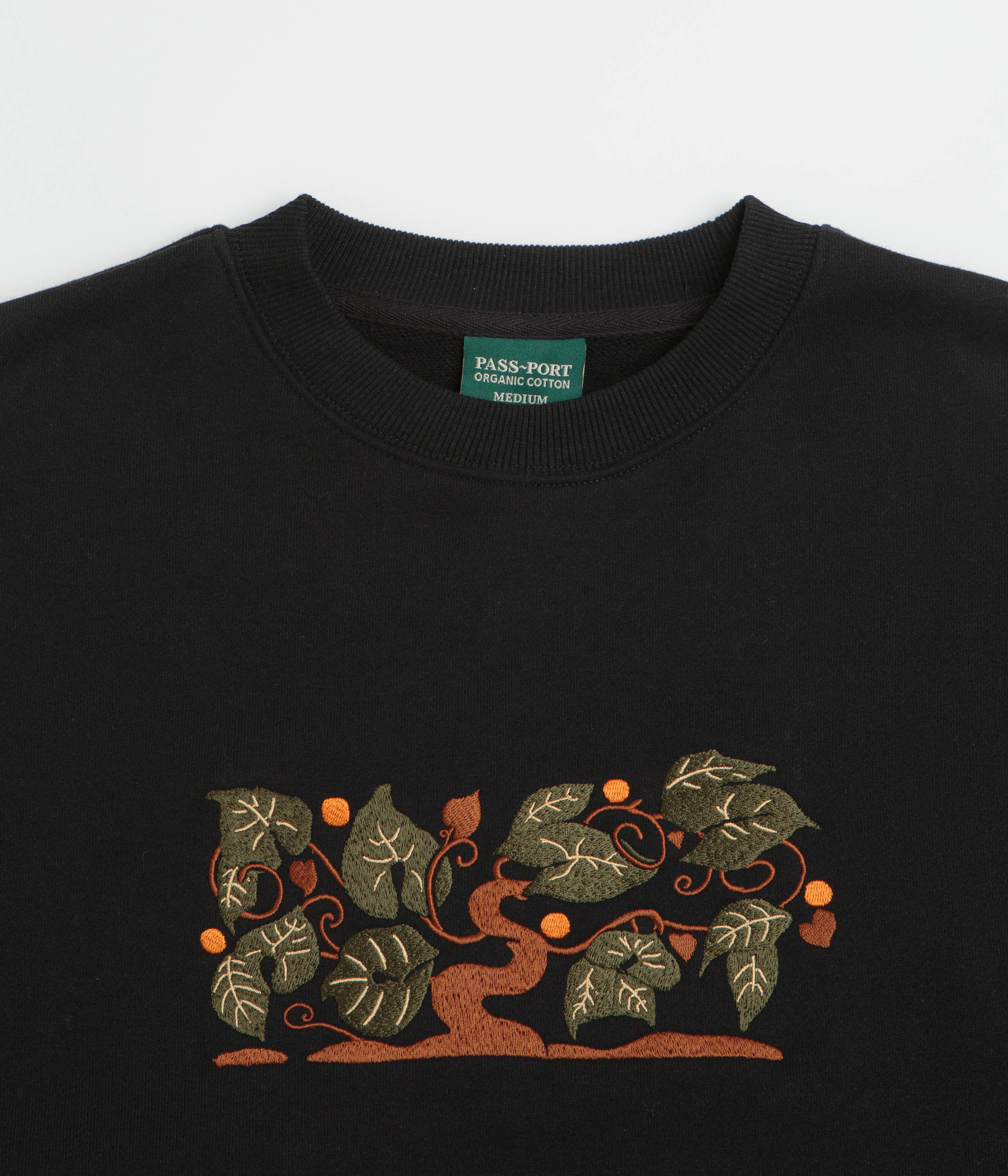 Pass Port Orchard Organic Crewneck Sweatshirt - Black