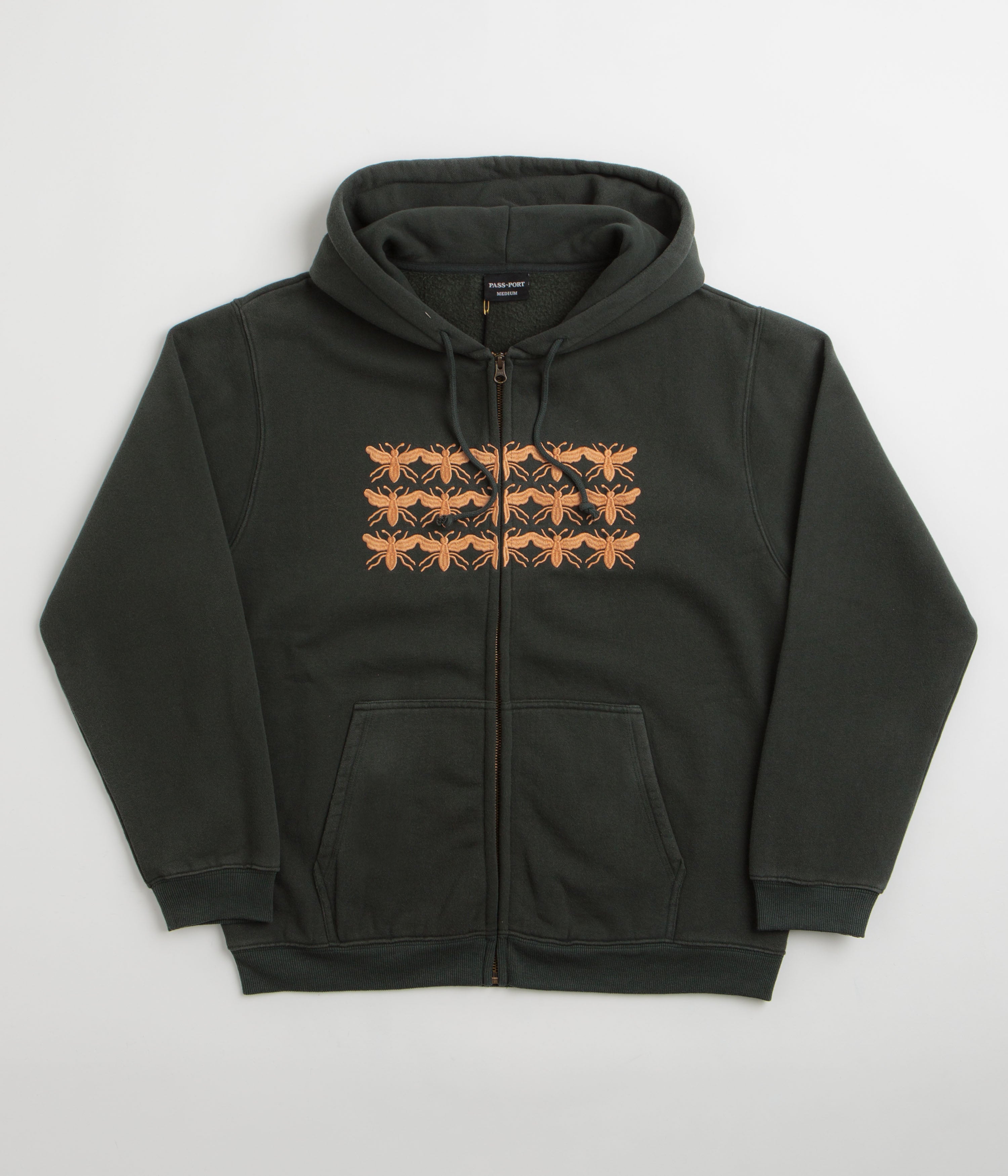 Pass Port Scissorcraft Full Zip Hoodie - Seaweed