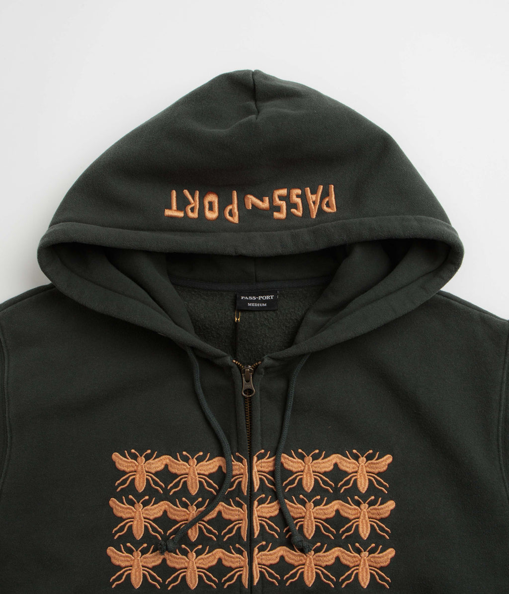 Pass Port Scissorcraft Full Zip Hoodie - Seaweed