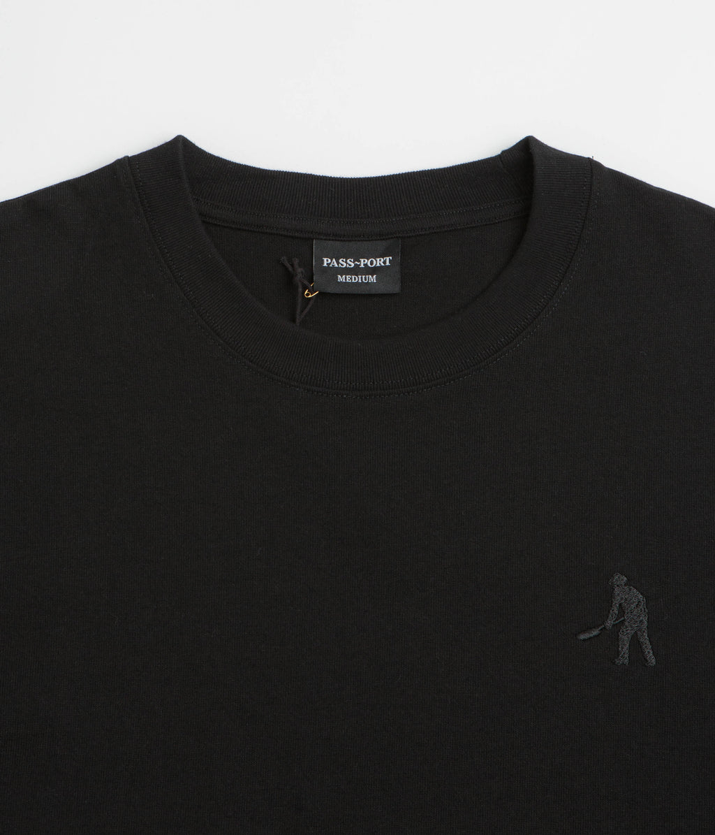Pass Port Solid Workers T-Shirt - Black