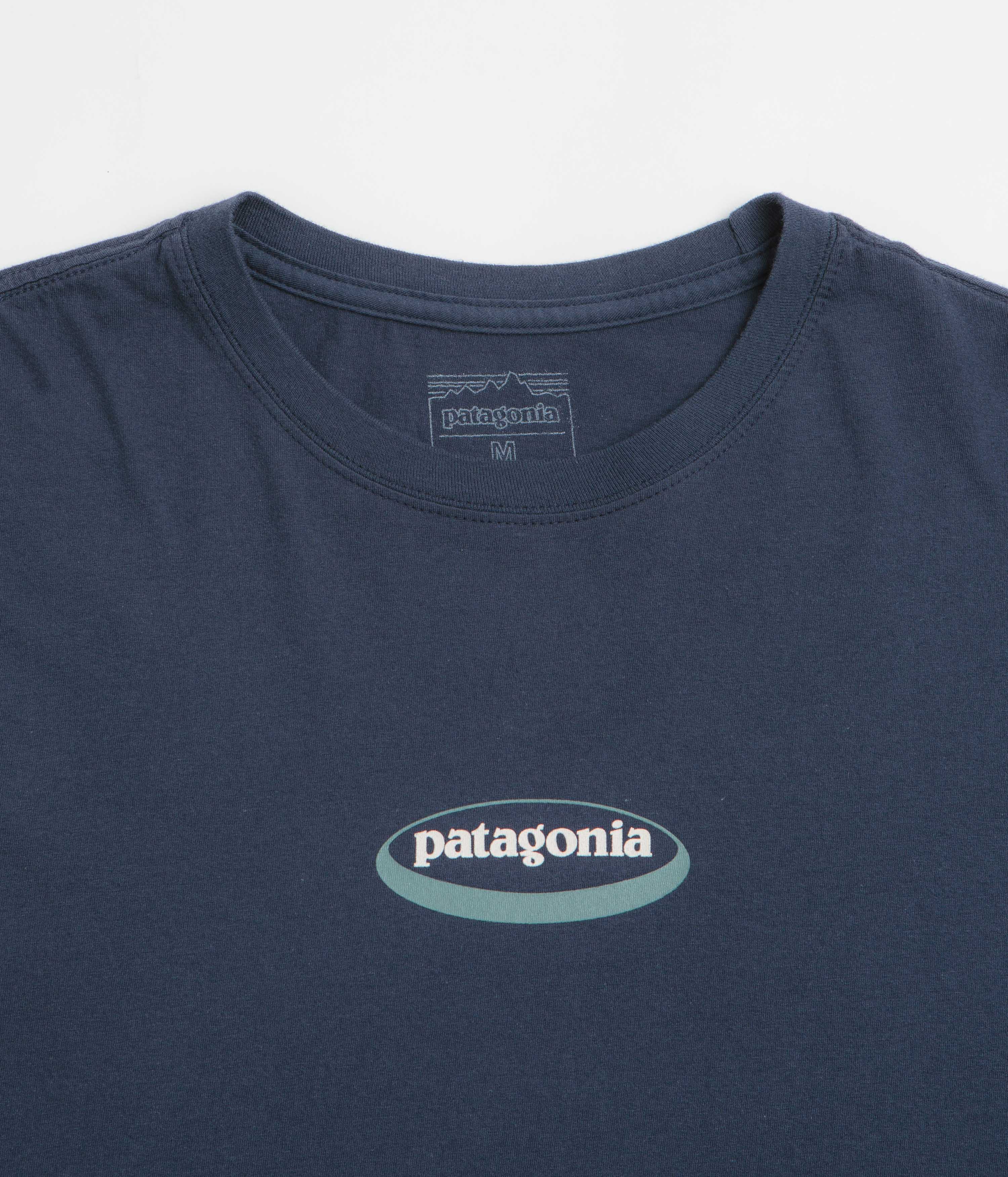 Patagonia 95 Oval Logo T-Shirt - New Navy: Kaleido