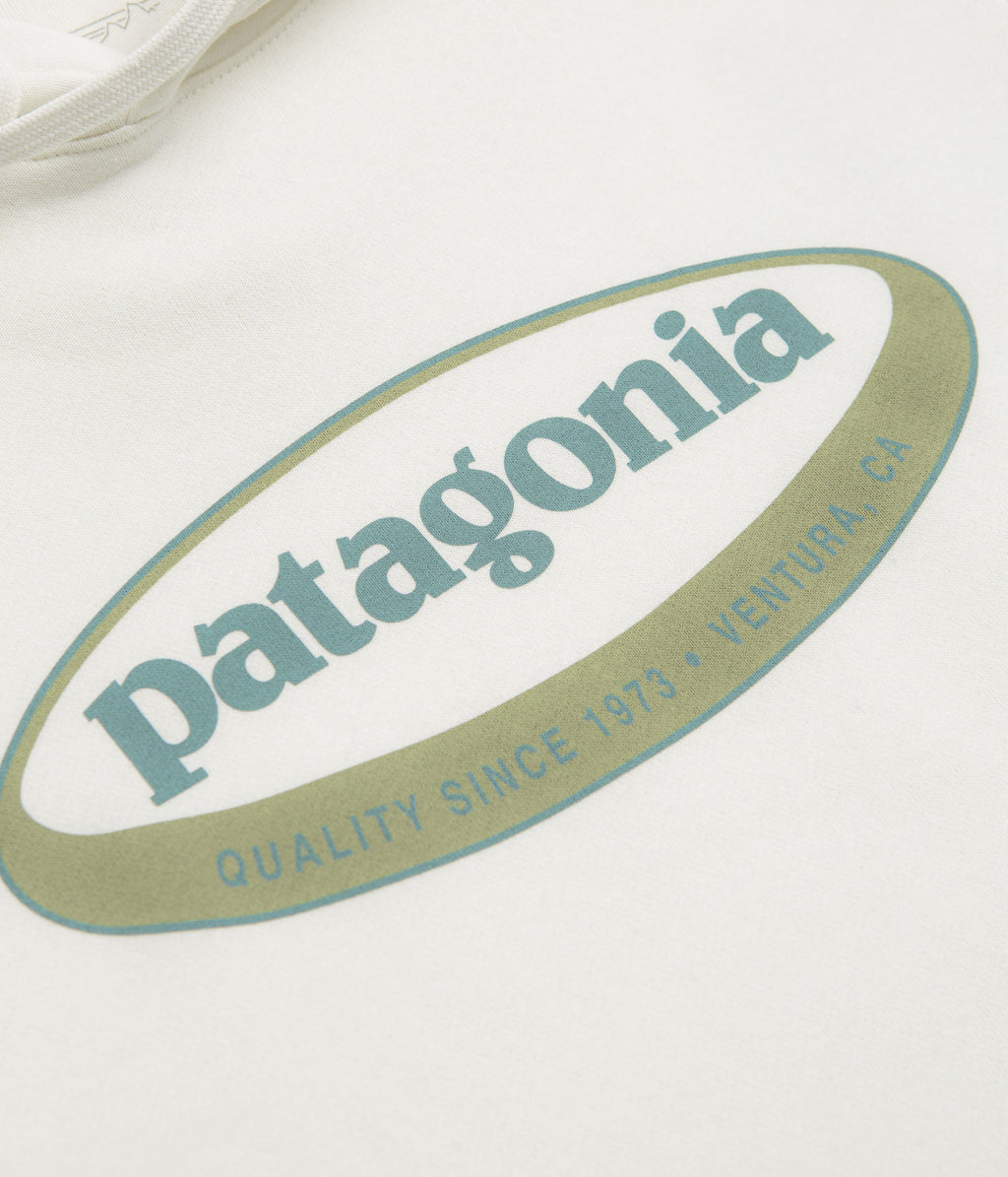 Patagonia 95 Oval Logo Uprisal Hoodie - Birch White