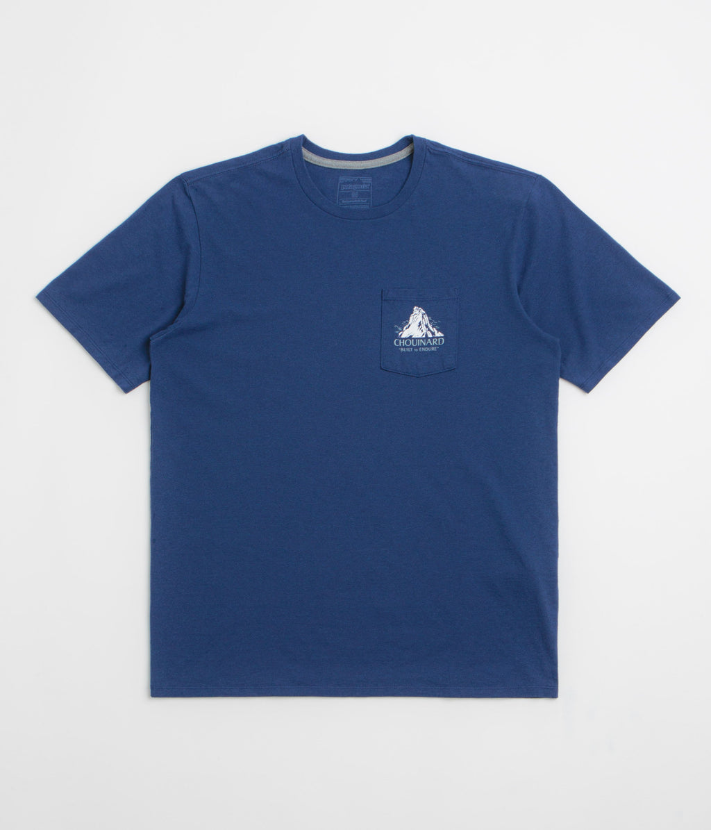 Patagonia Chouinard Crest Pocket Responsibili-Tee T-Shirt - Clement Blue