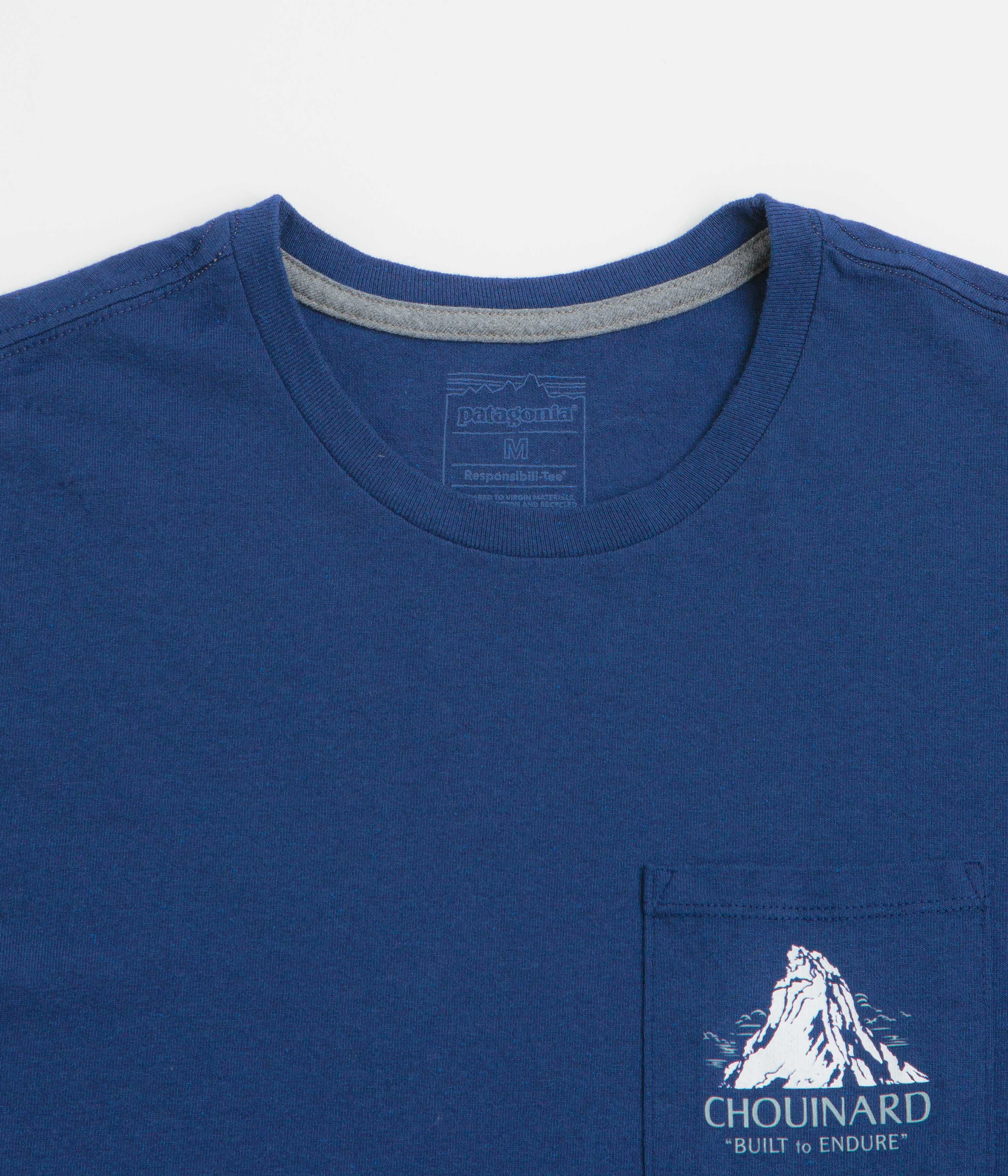 Patagonia Chouinard Crest Pocket Responsibili-Tee T-Shirt - Clement Blue