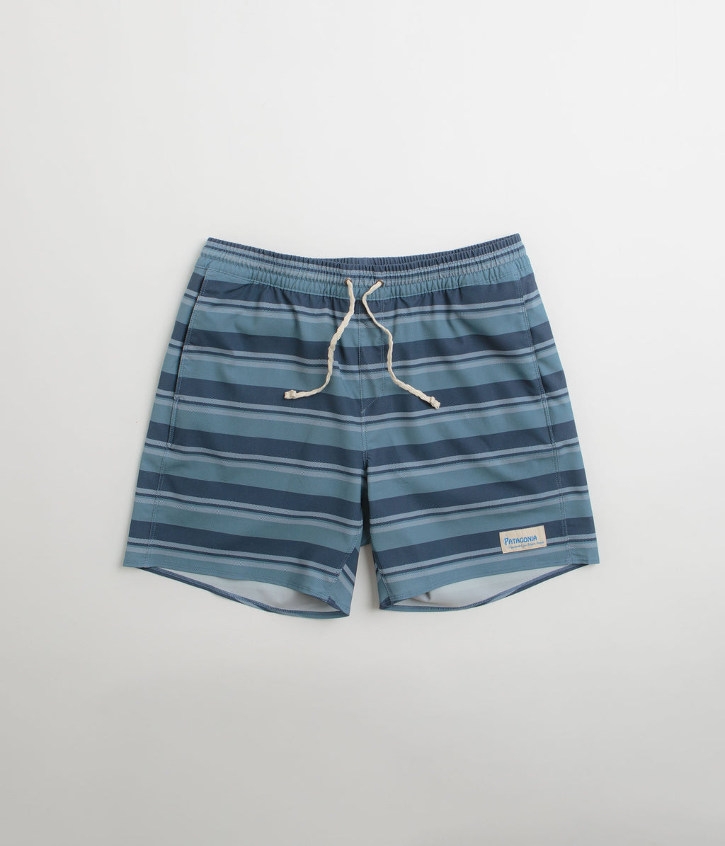 Patagonia Hydropeak Volley 16" Shorts - Twinnie Stripe: Still Blue