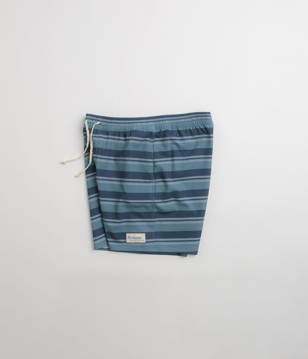Patagonia Hydropeak Volley 16" Shorts - Twinnie Stripe: Still Blue