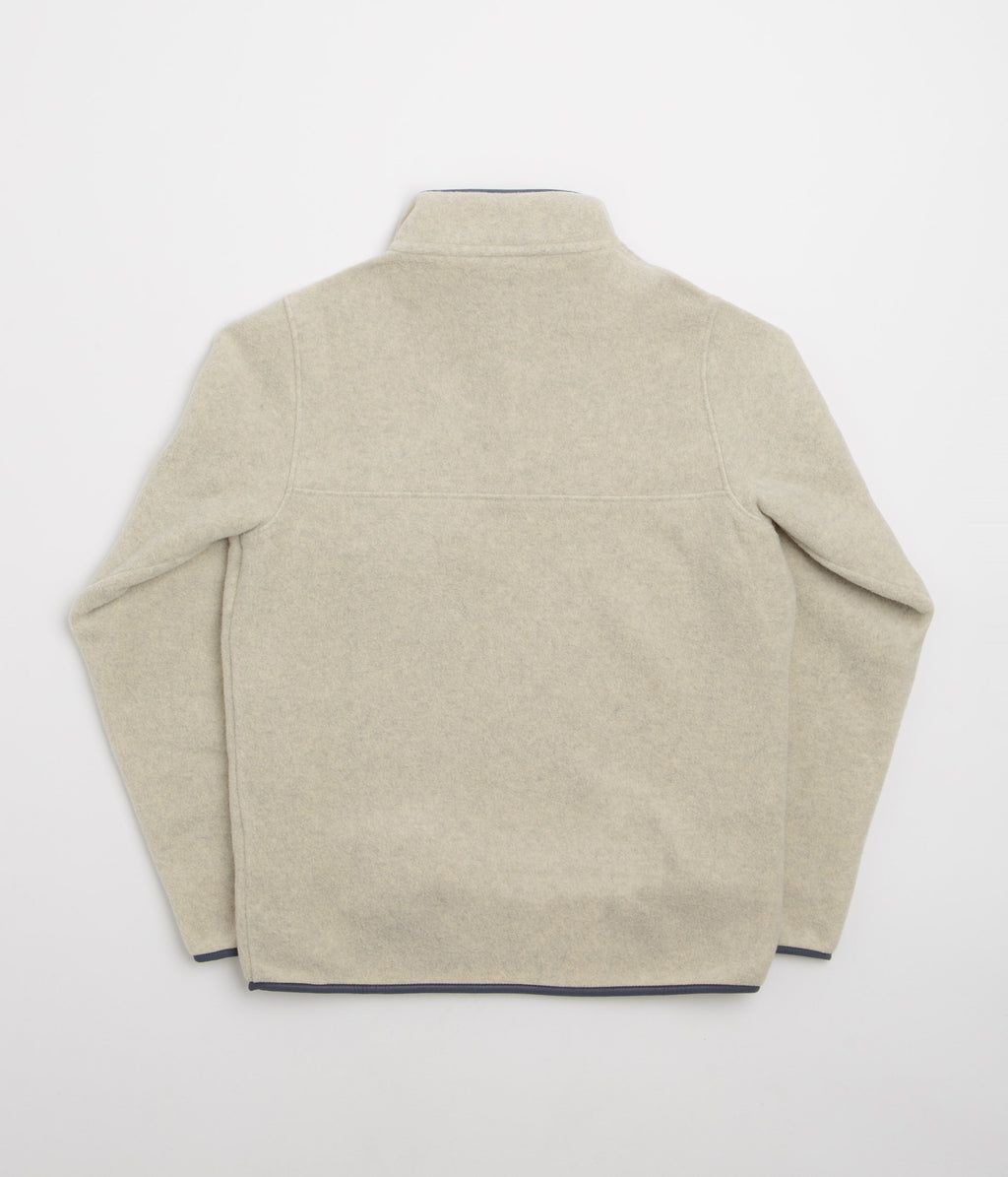 Patagonia Lightweight Synchilla Snap-T Fleece - Oatmeal Heather / Smolder Blue