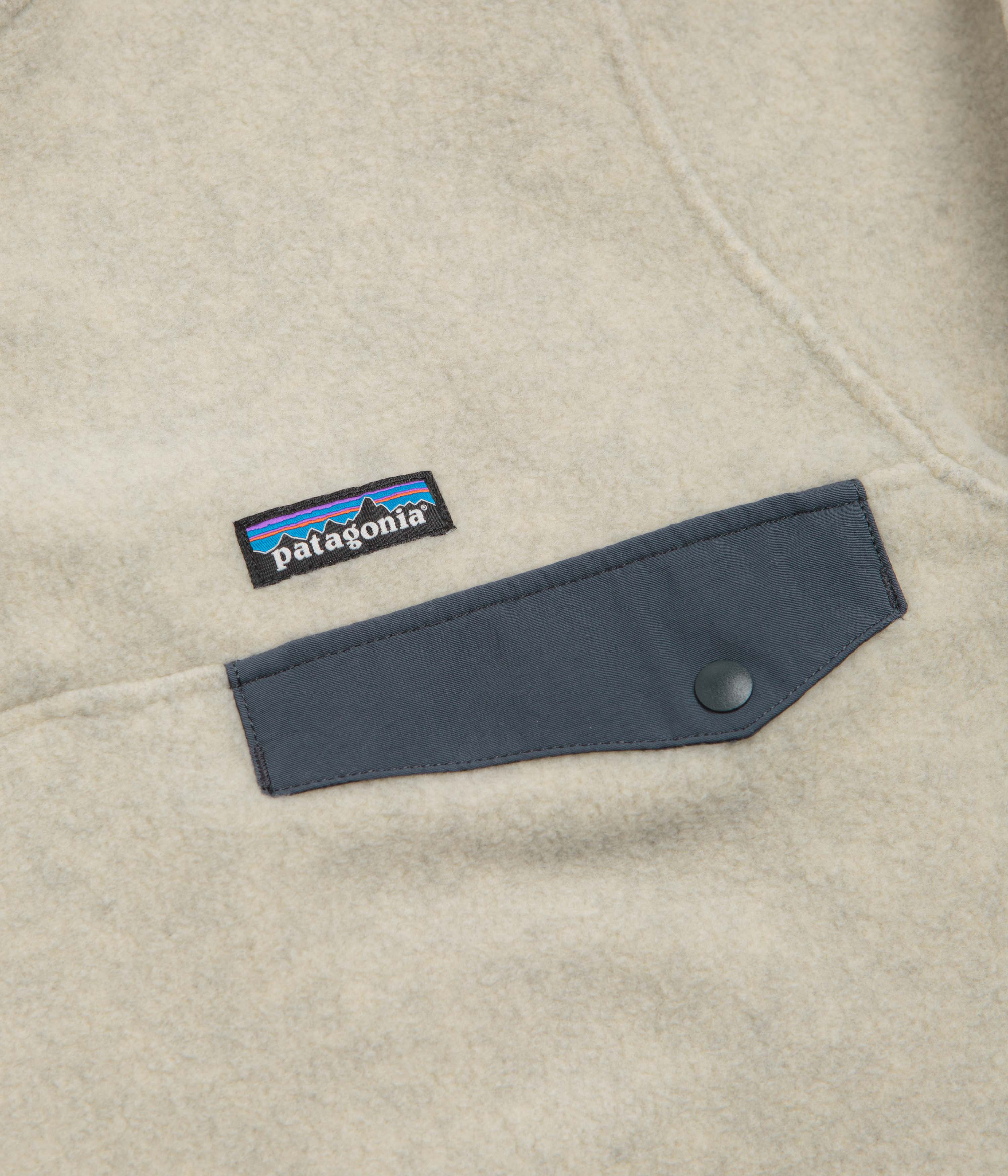 Patagonia Lightweight Synchilla Snap-T Fleece - Oatmeal Heather / Smolder Blue