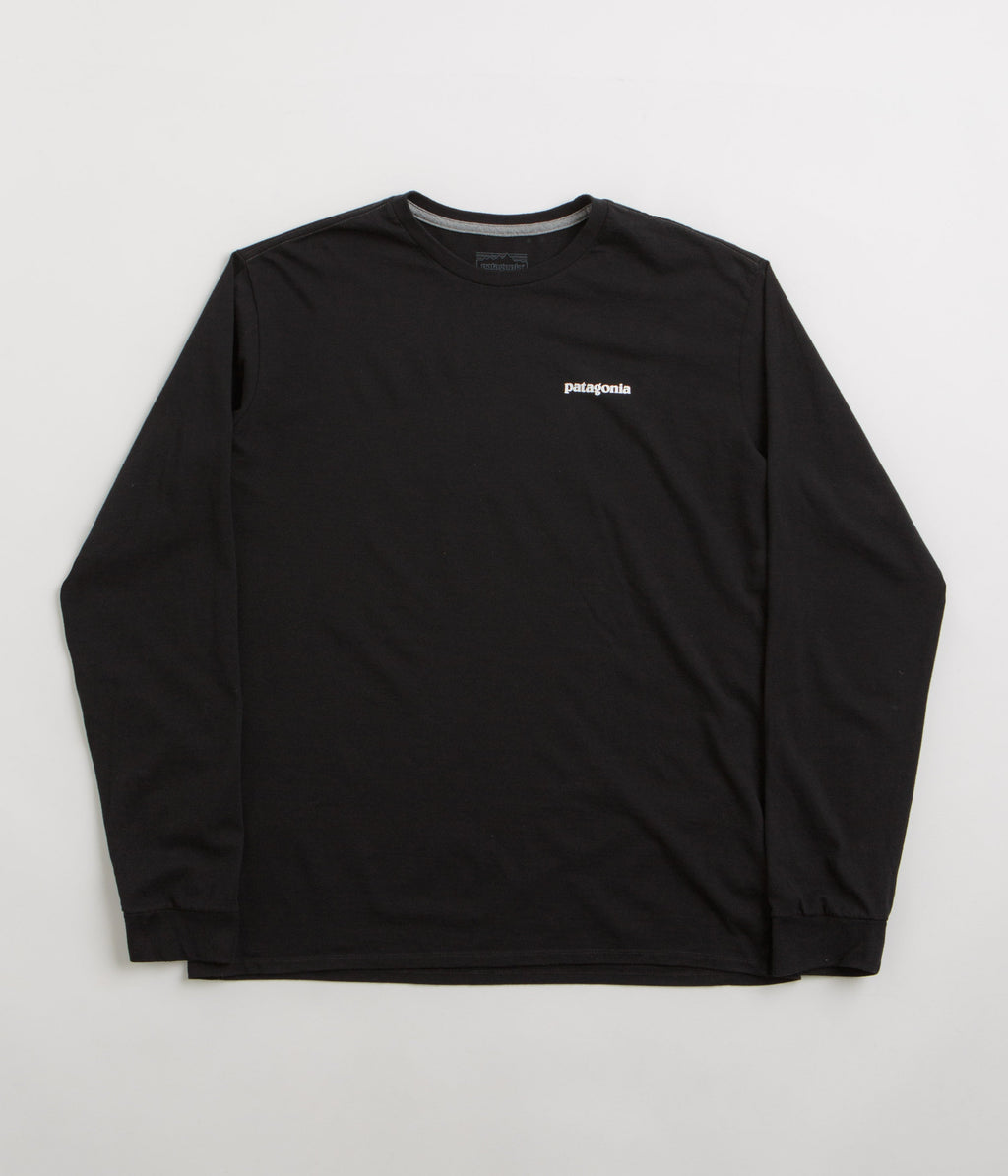 Patagonia P-6 Logo Responsibili-Tee Long Sleeve T-Shirt - Black