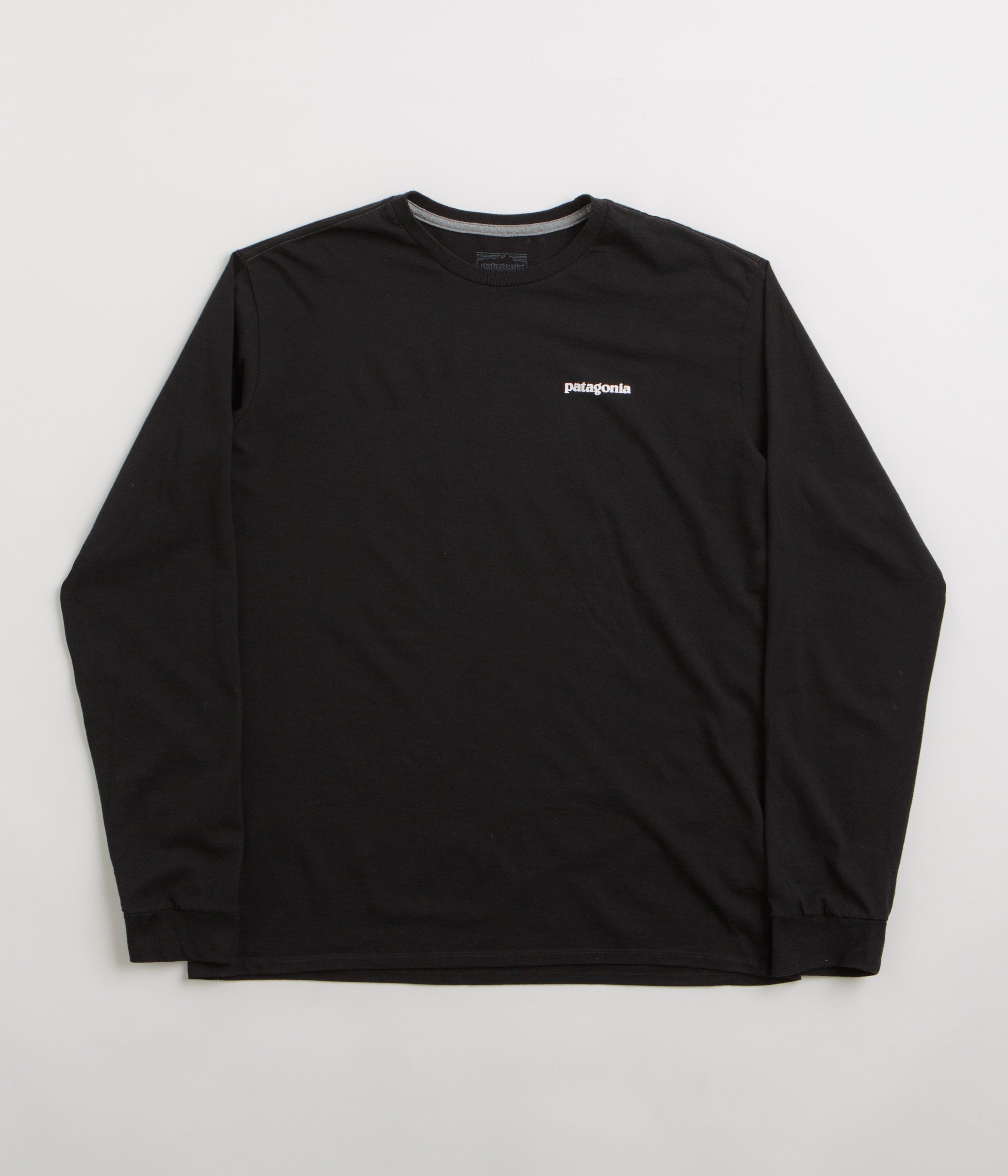 Patagonia P-6 Logo Responsibili-Tee Long Sleeve T-Shirt - Black